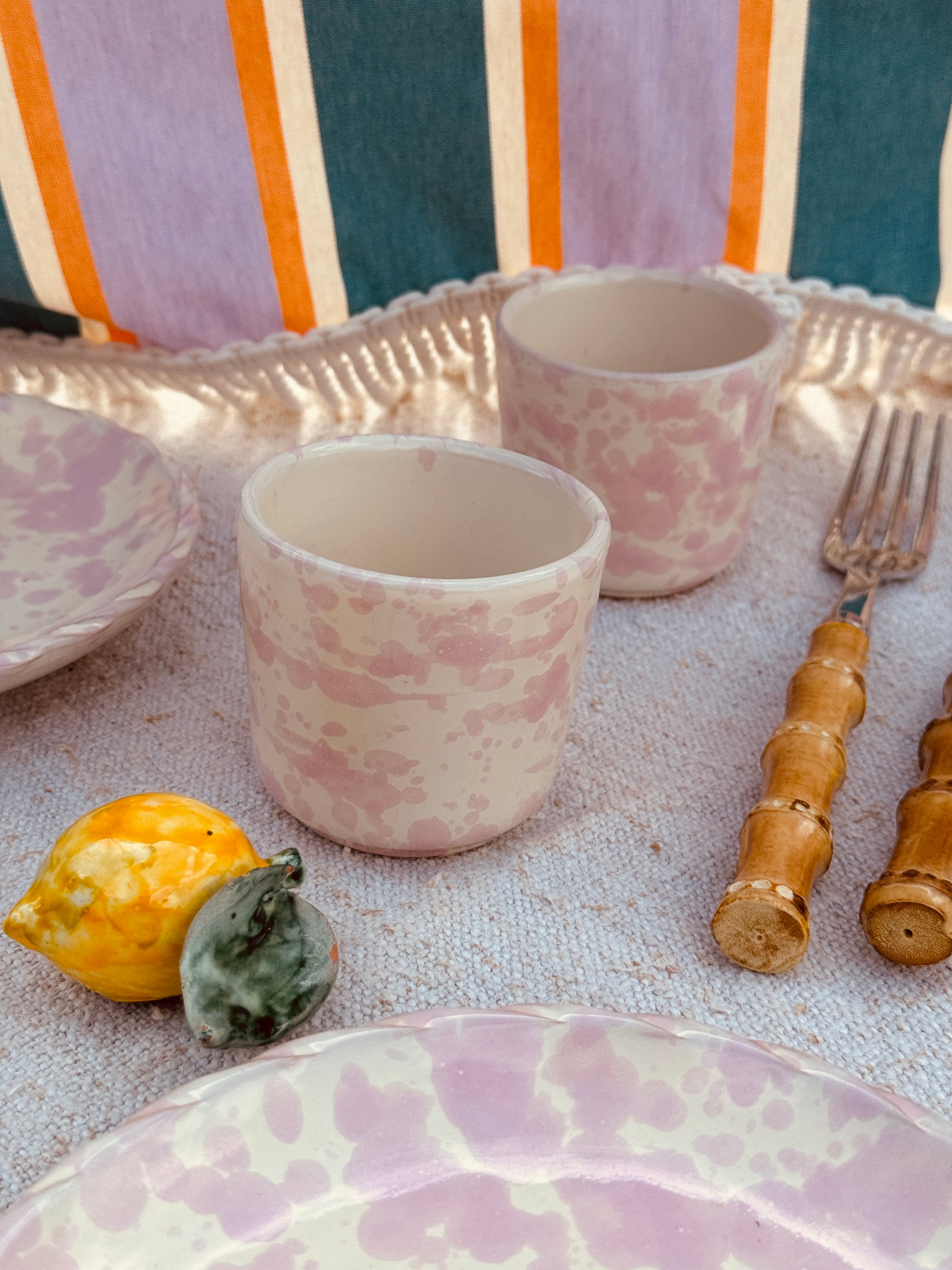 Schizzato Espresso Becher "Rosato" 2er Set
