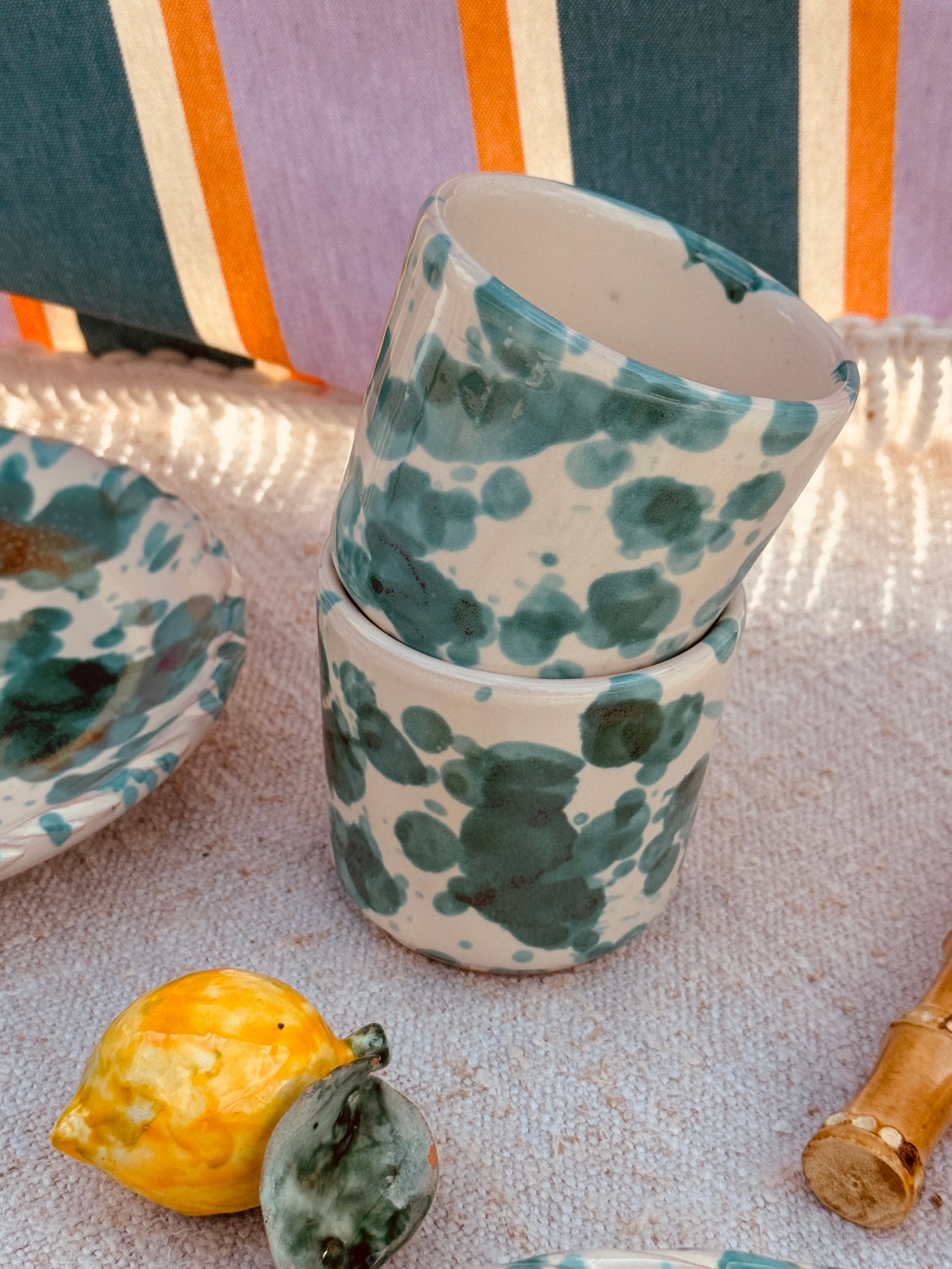 Schizzato Espresso Becher "Verde" 2er Set