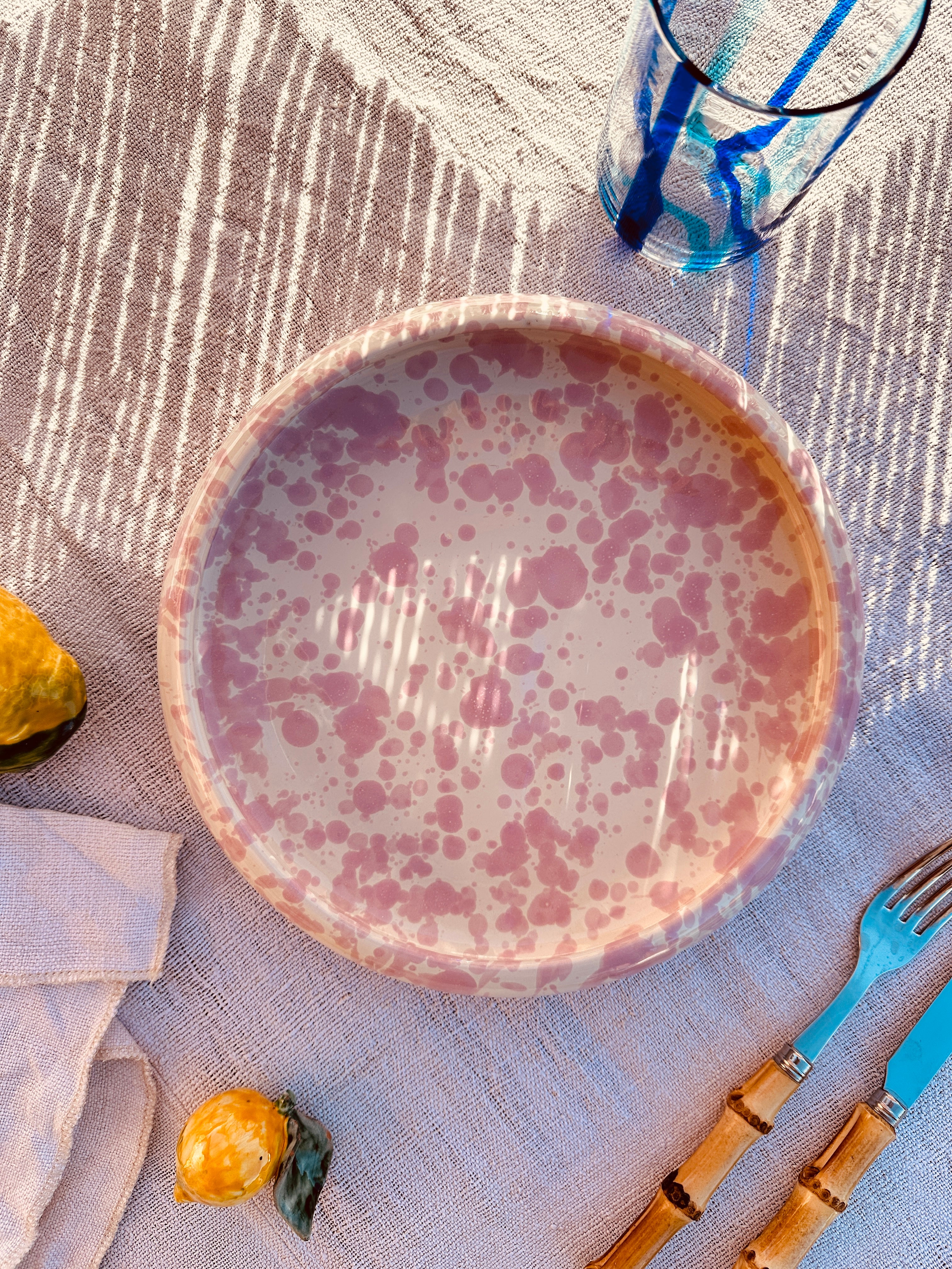 Frisbee Plate Schizzato "Rosato" Set of 6