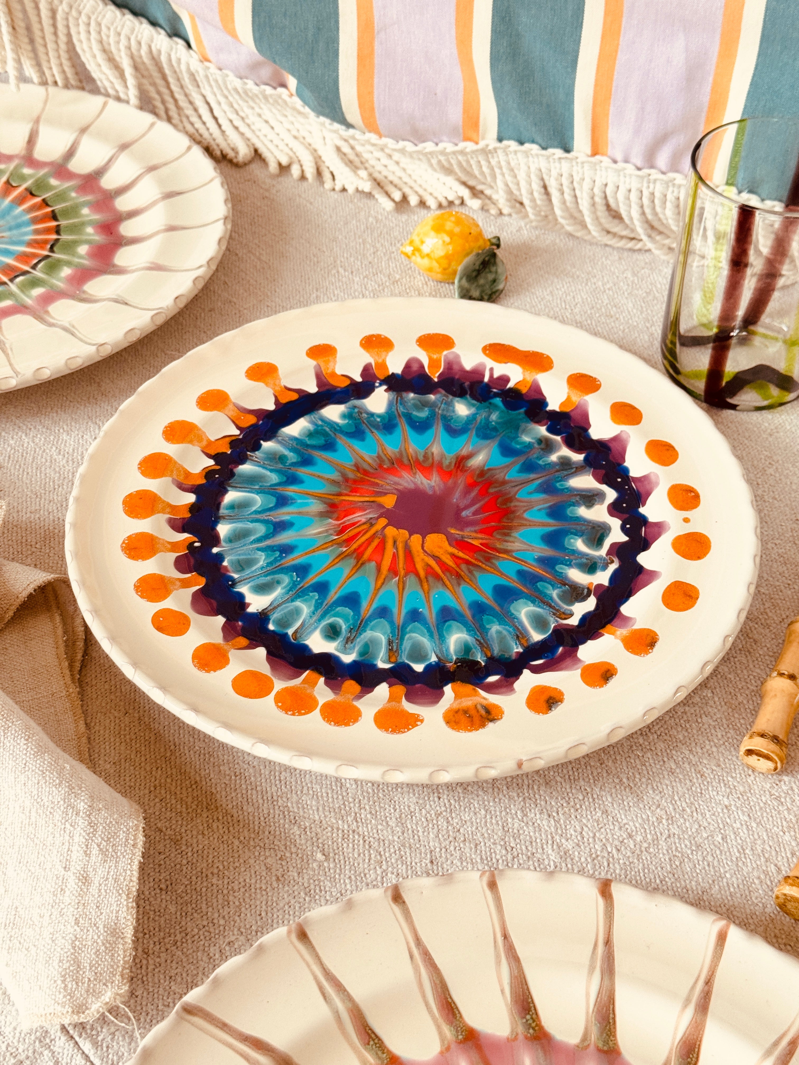 Psychodelic Speiseteller - 27cm "Unique Art Pieces by Studio Riviera"