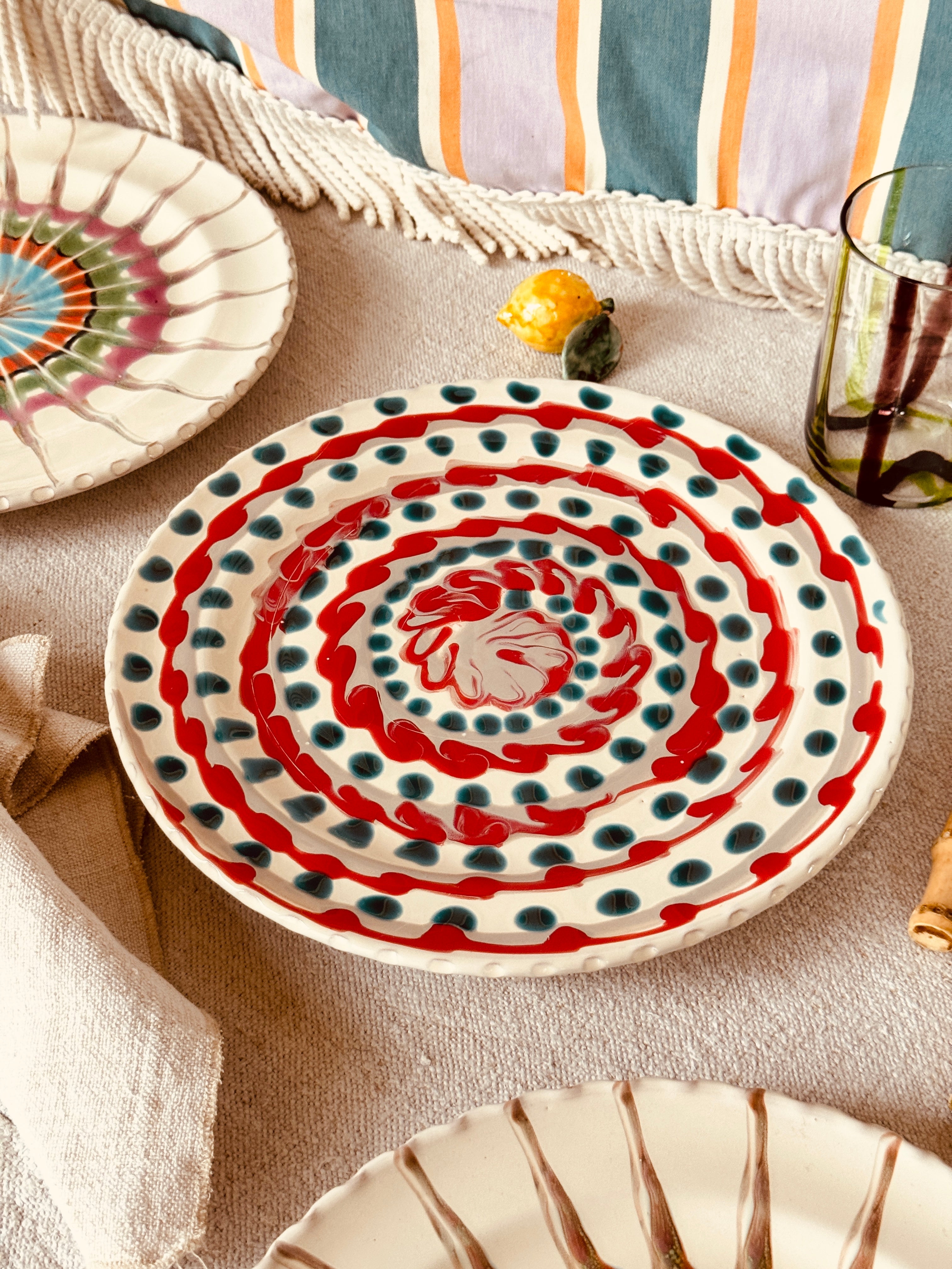 Psychodelic Speiseteller - 27cm "Unique Art Pieces by Studio Riviera"