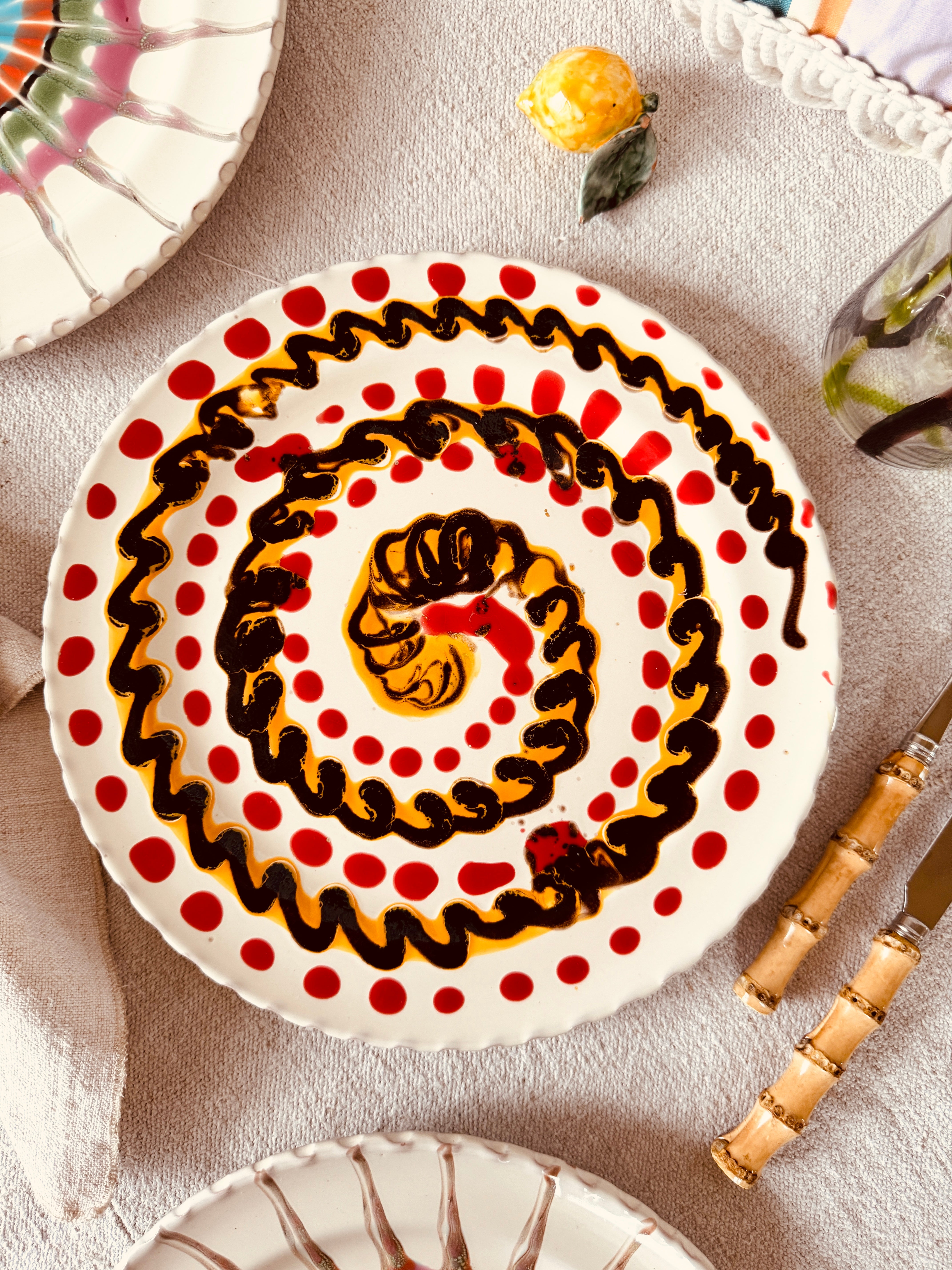 Psychodelic Speiseteller - 27cm "Unique Art Pieces by Studio Riviera"