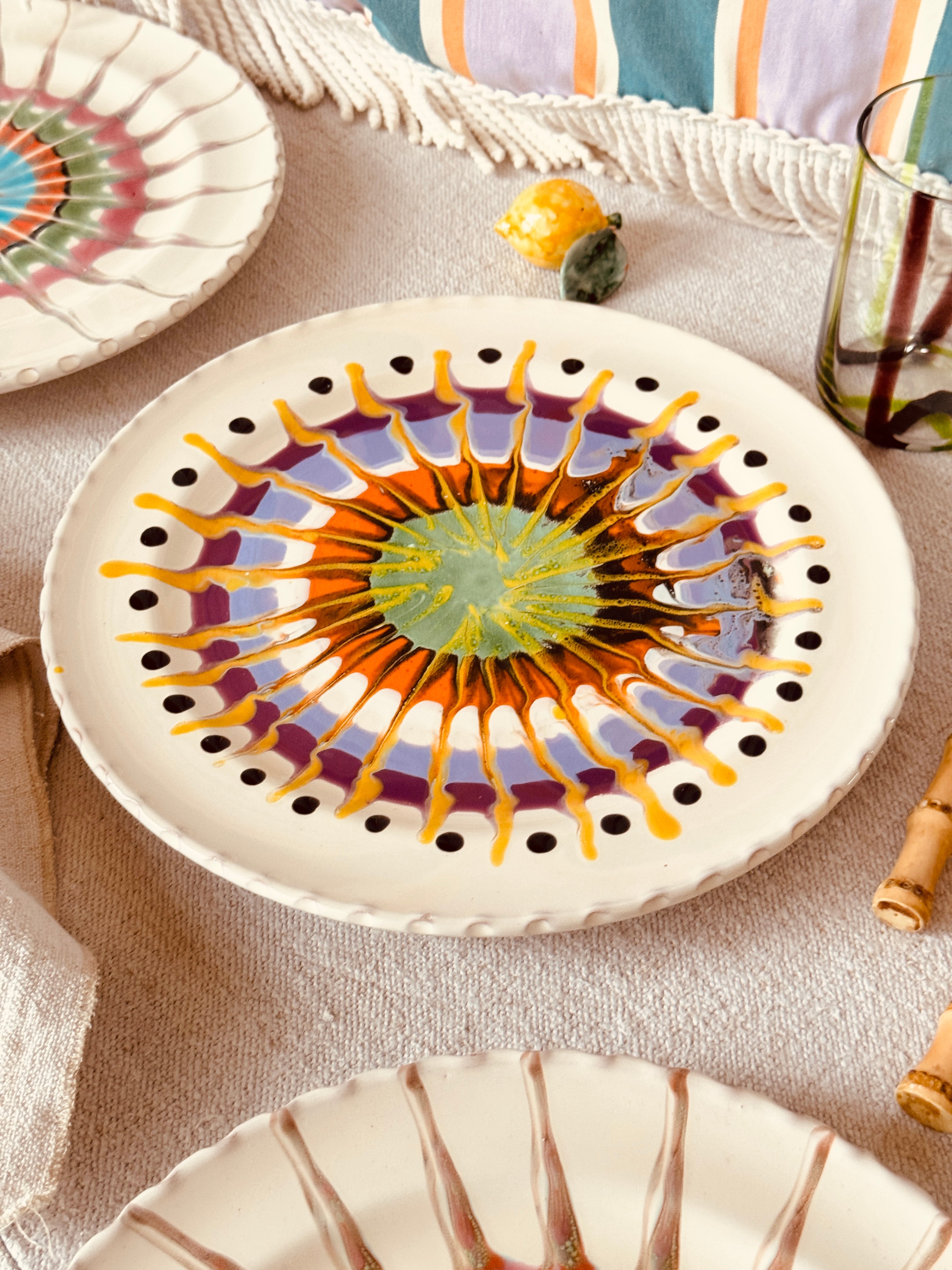 Psychodelic Speiseteller - 27cm "Unique Art Pieces by Studio Riviera"