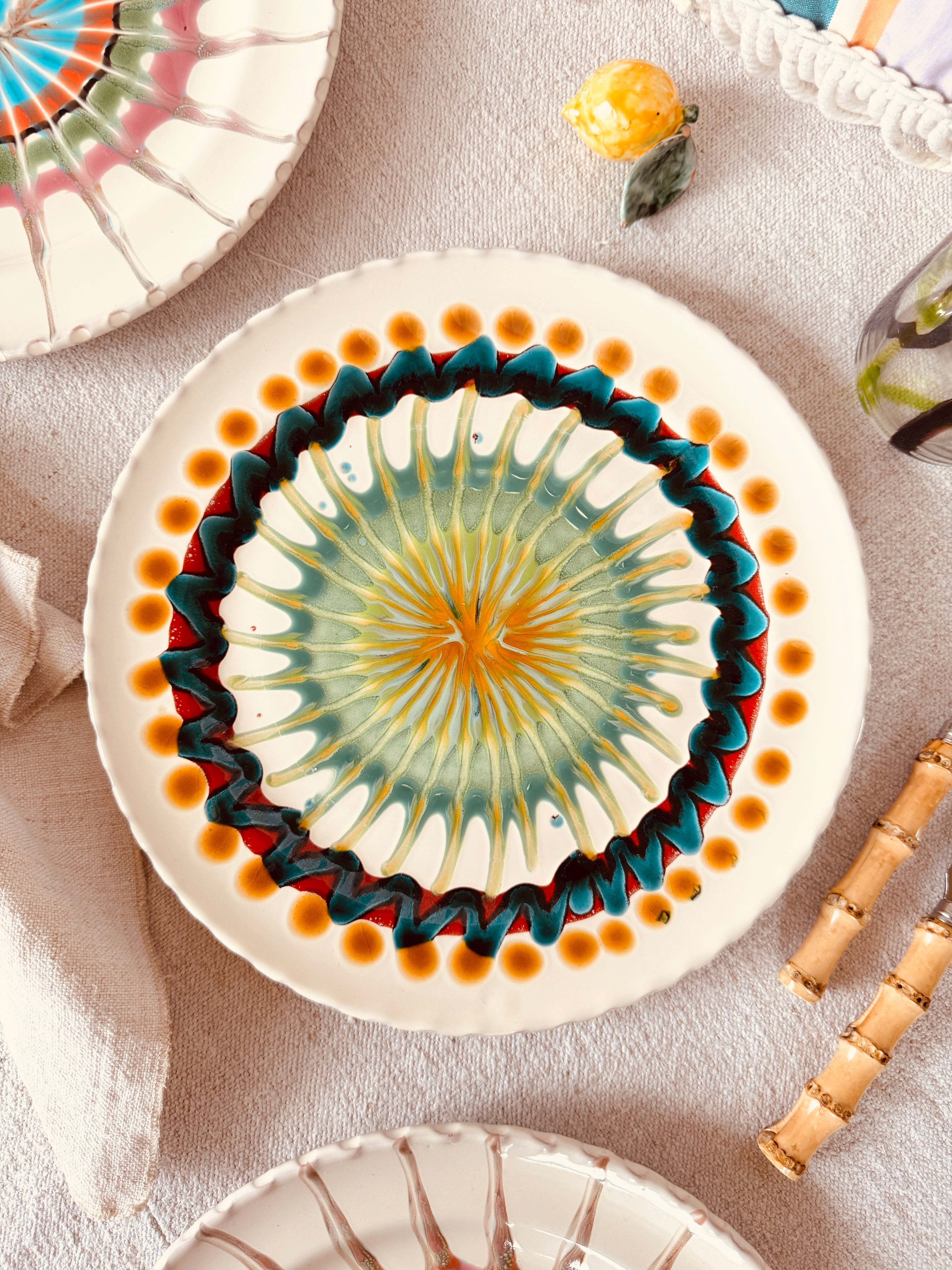 Psychodelic Speiseteller - 27cm "Unique Art Pieces by Studio Riviera"