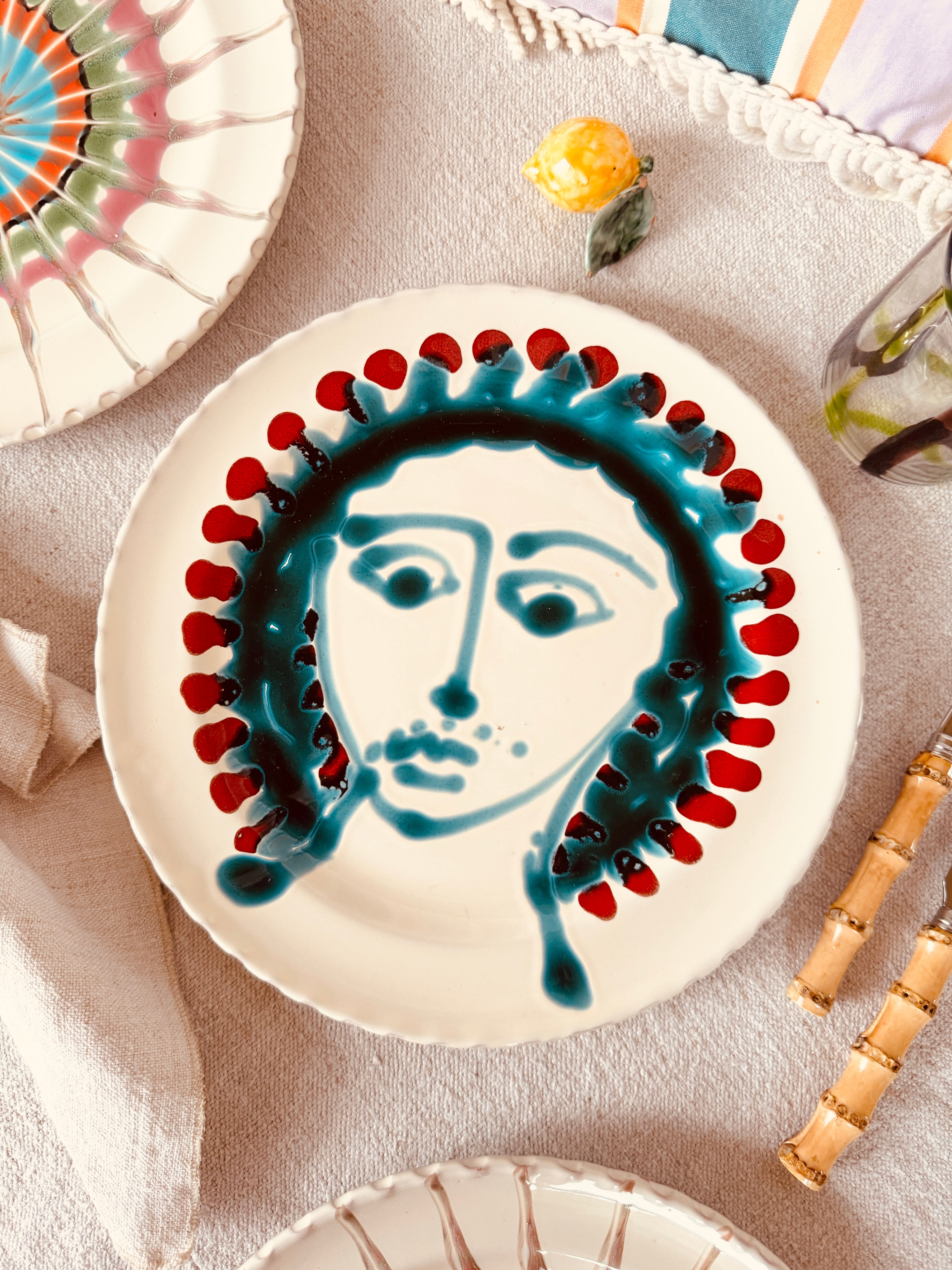 Psychodelic Speiseteller - 27cm "Unique Art Faces by Studio Riviera"