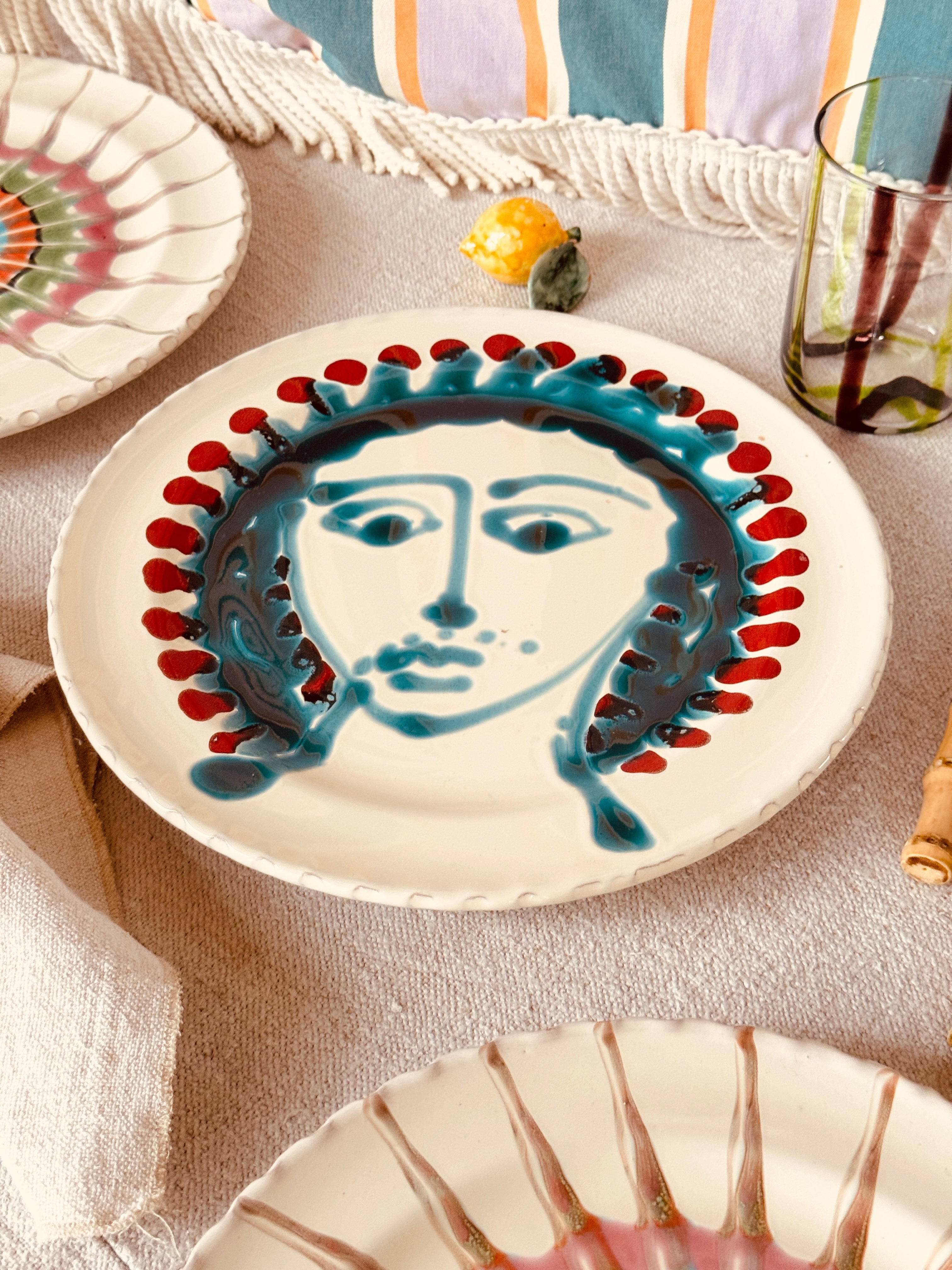 Psychodelic Speiseteller - 27cm "Unique Art Faces by Studio Riviera"