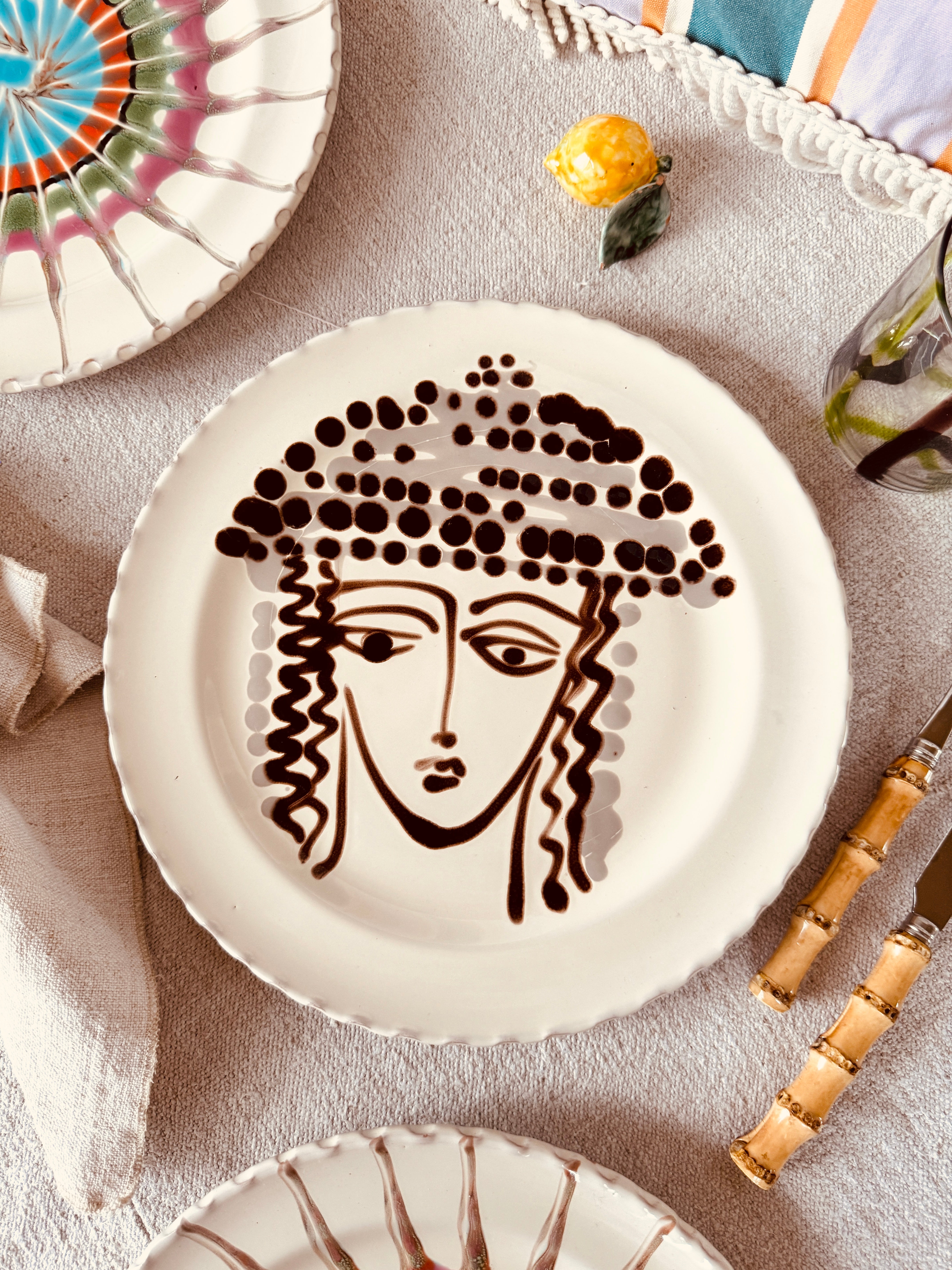 Psychodelic Speiseteller - 27cm "Unique Art Faces by Studio Riviera"