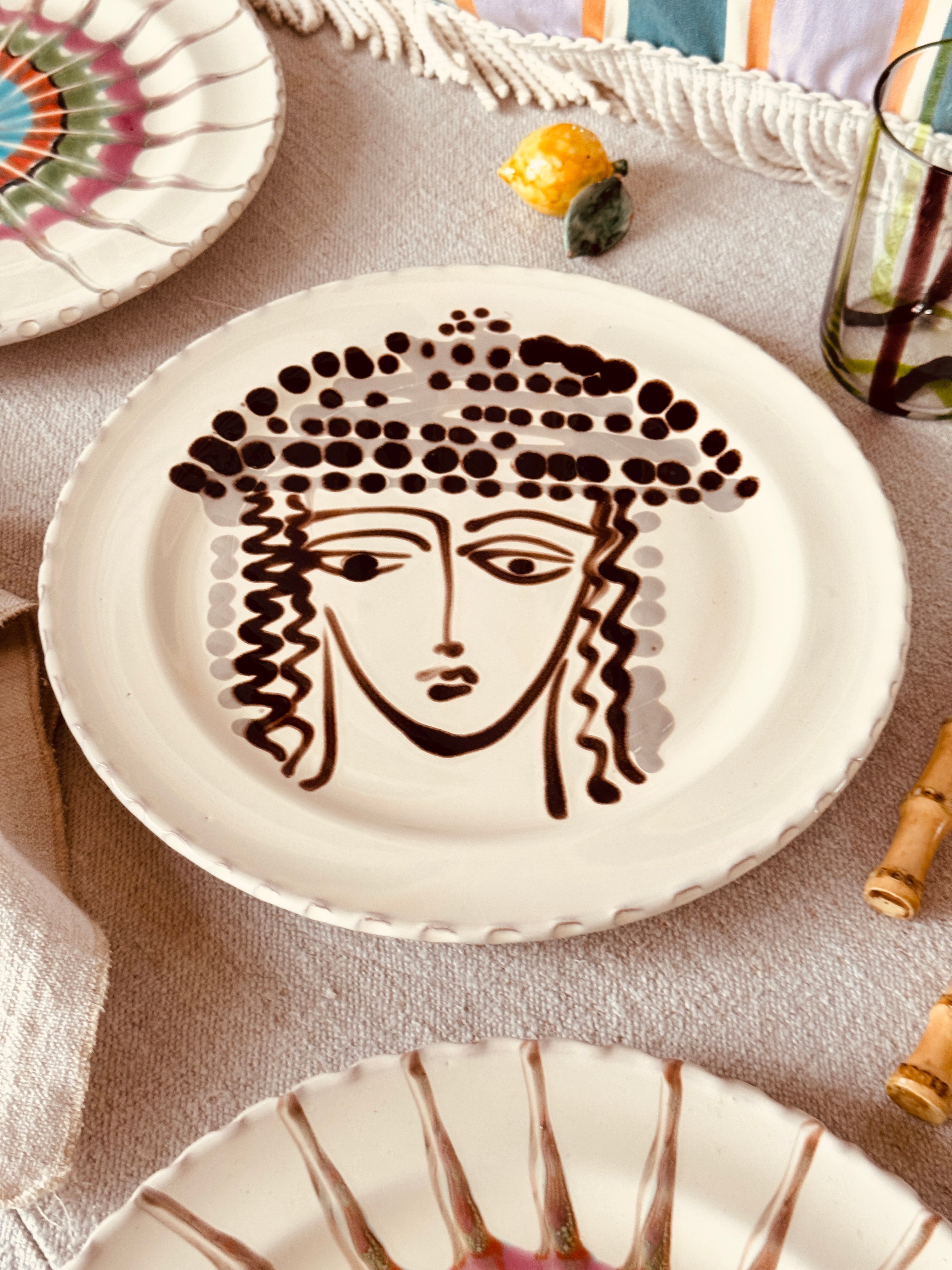 Psychodelic Speiseteller - 27cm "Unique Art Faces by Studio Riviera"