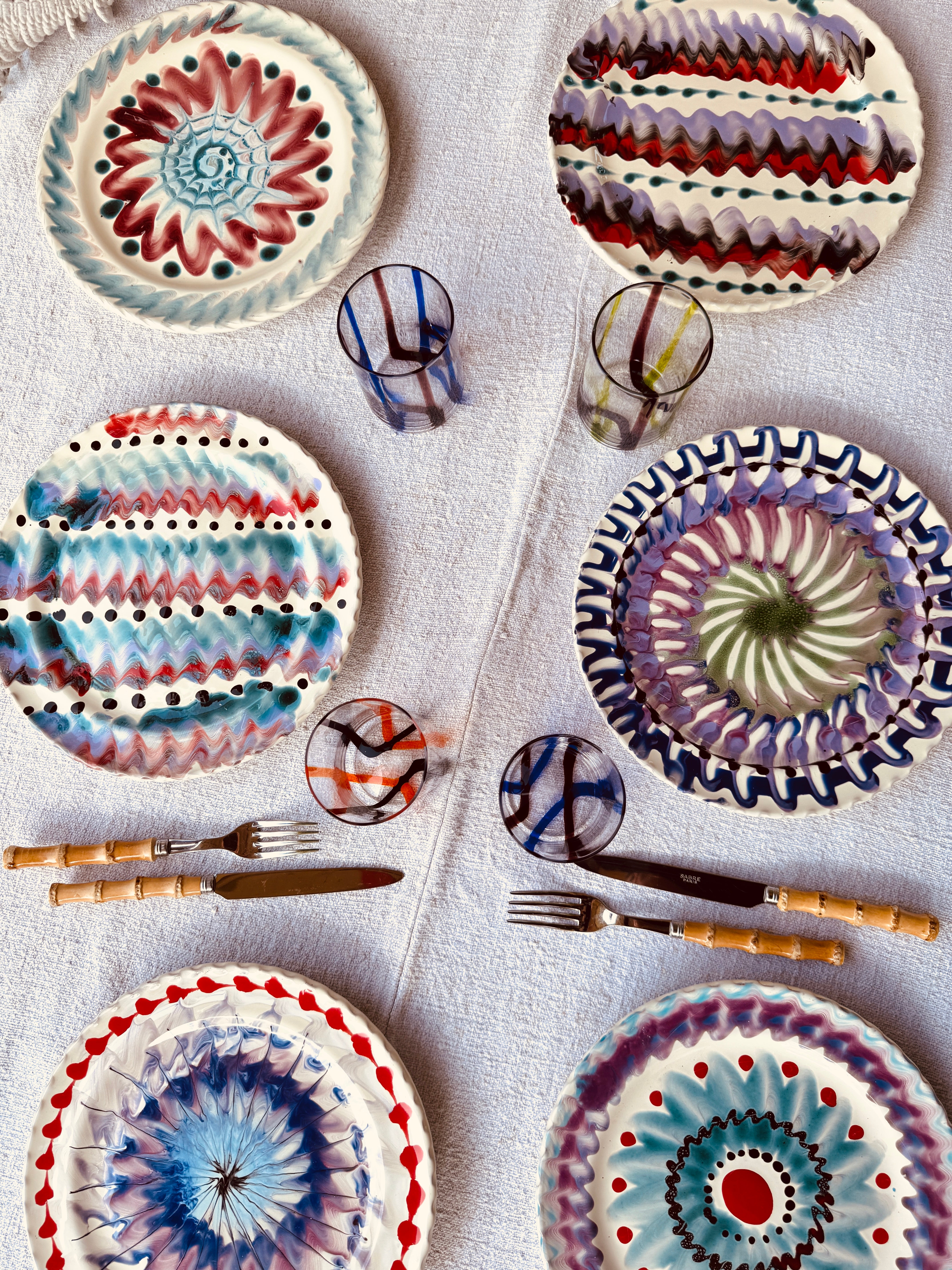 Handmade Italian Dinner Plates 27 cm | Set of 6
