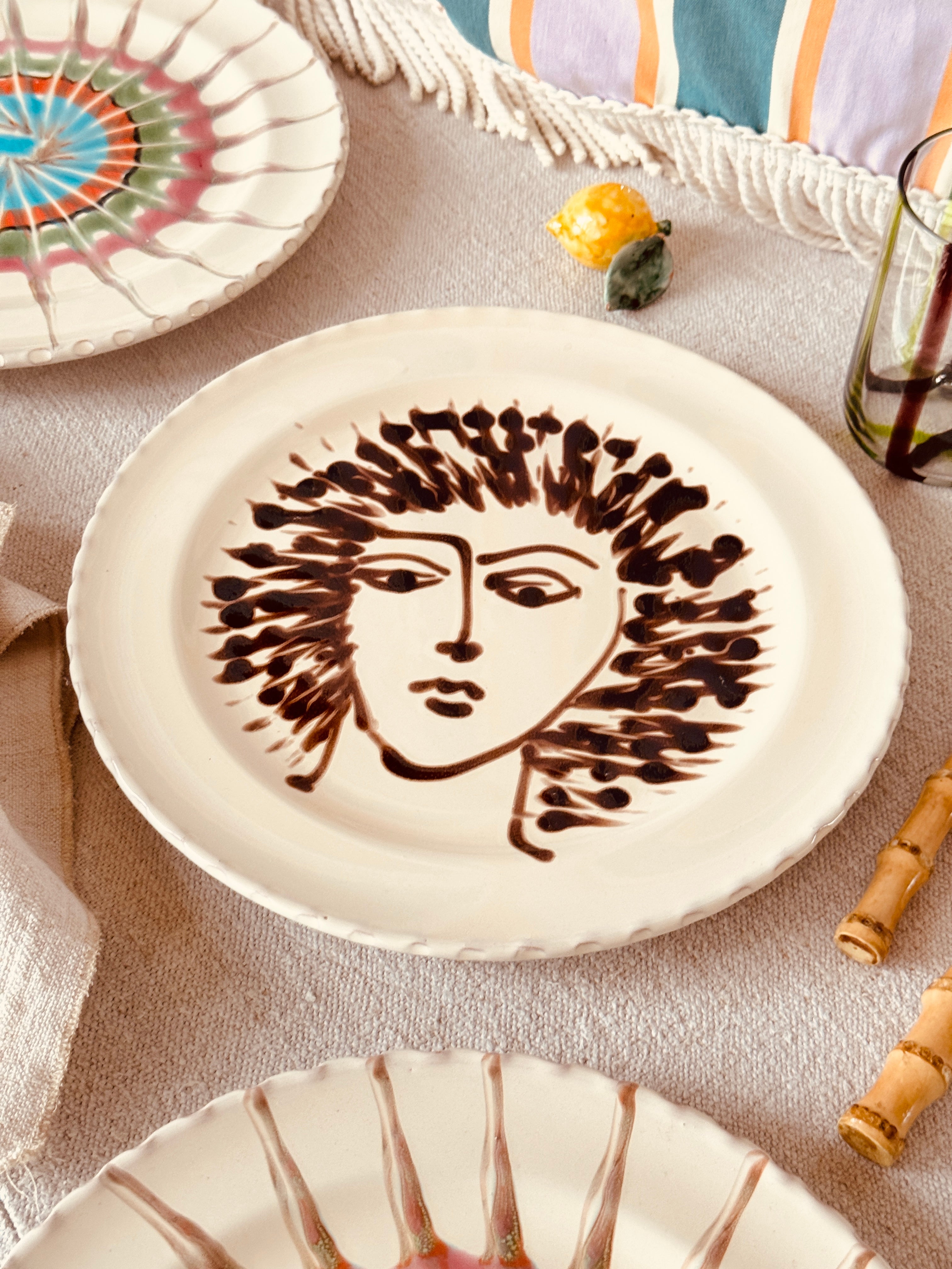 Psychodelic Speiseteller - 27cm "Unique Art Faces by Studio Riviera"