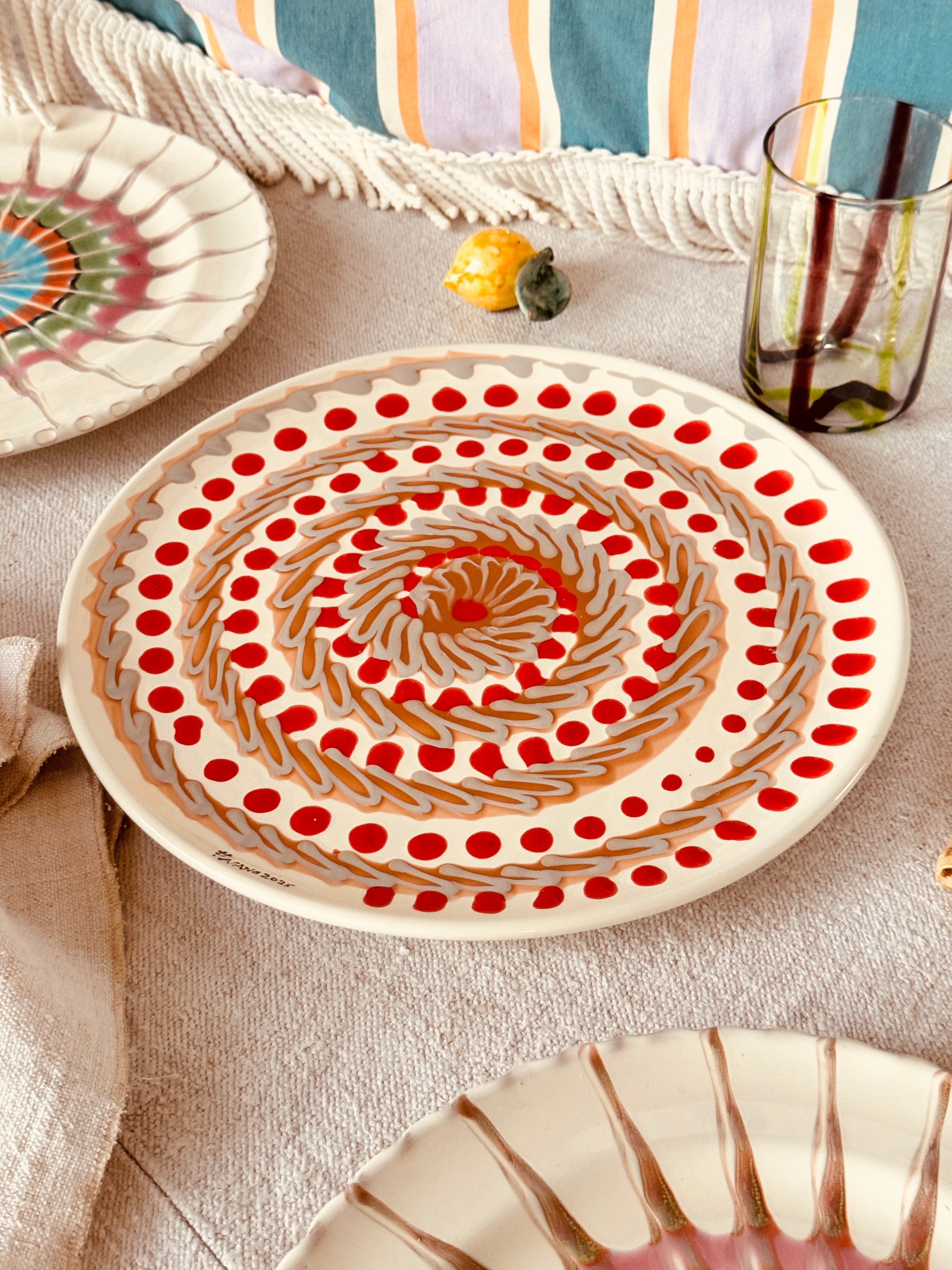 großer Teller 30cm "Unique Art Piece"