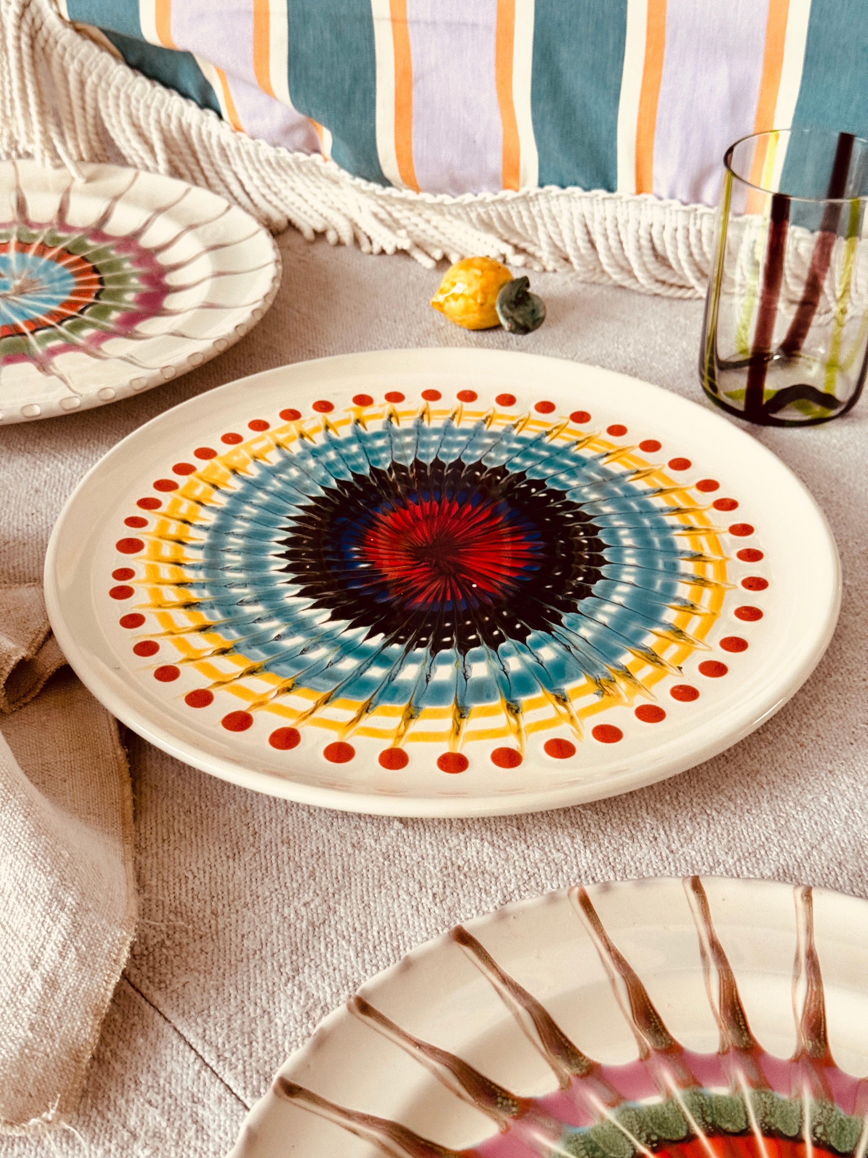 großer Teller 30cm "Unique Art Piece"