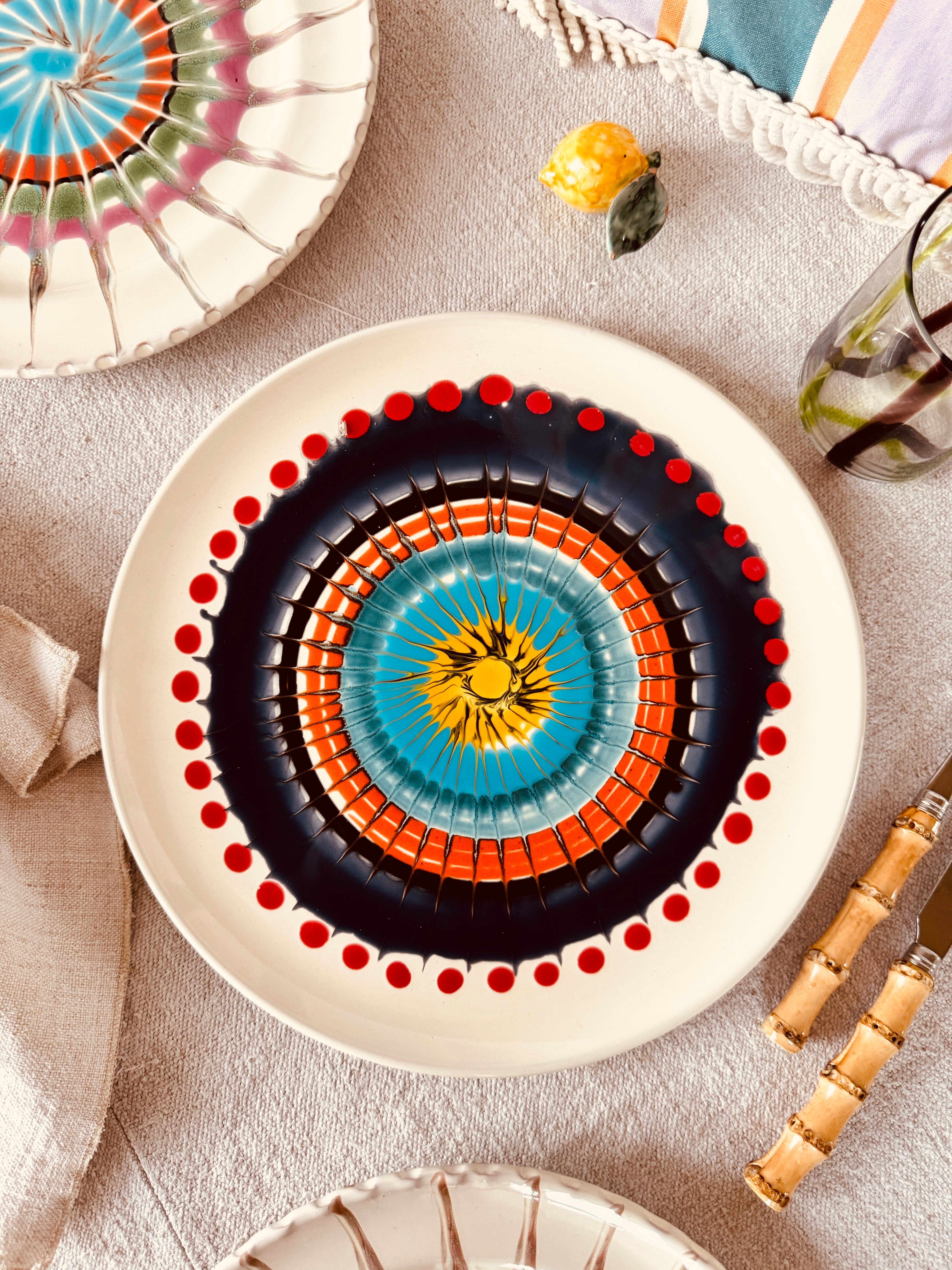 großer Teller 30cm "Unique Art Piece"