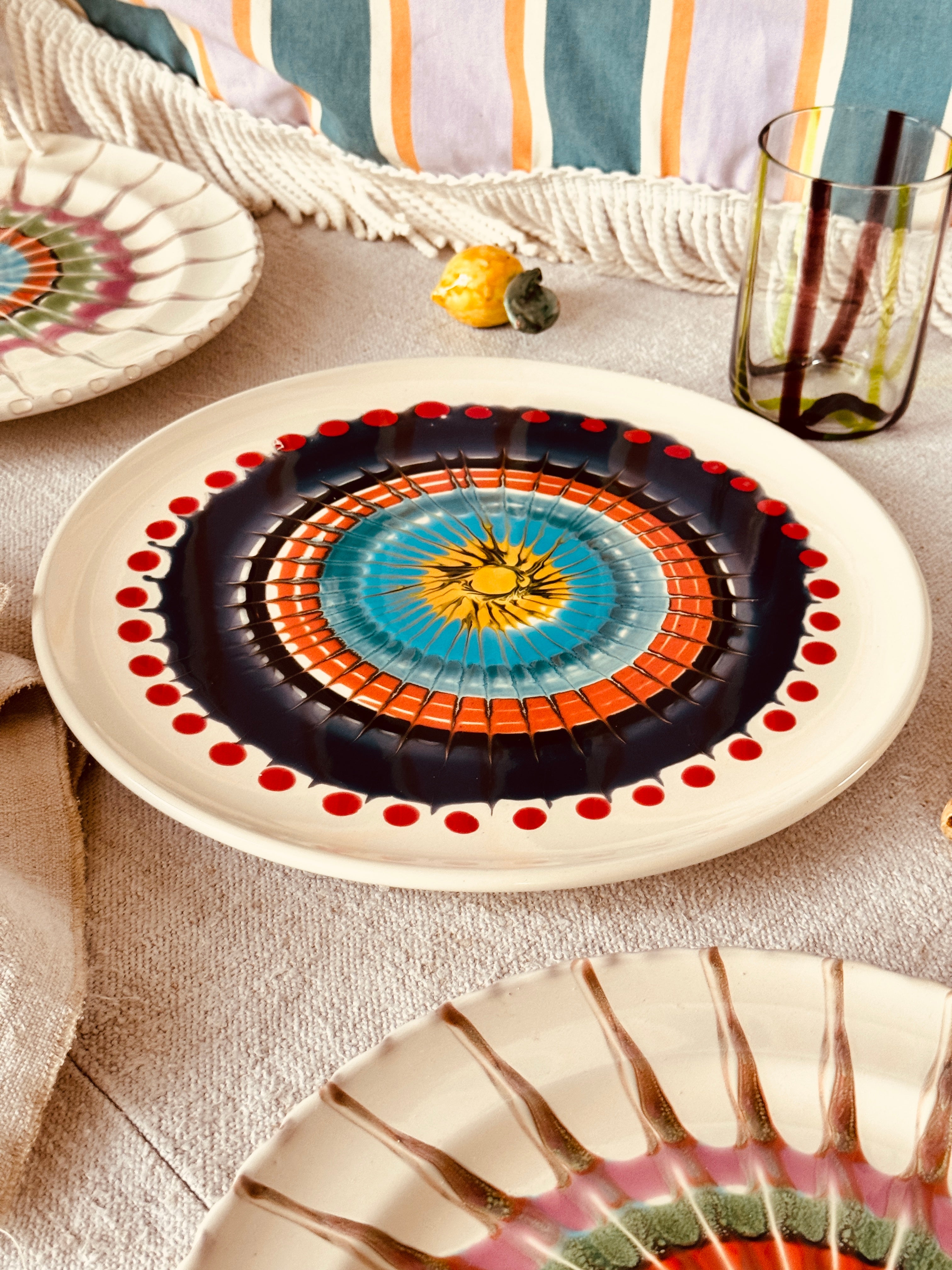 großer Teller 30cm "Unique Art Piece"