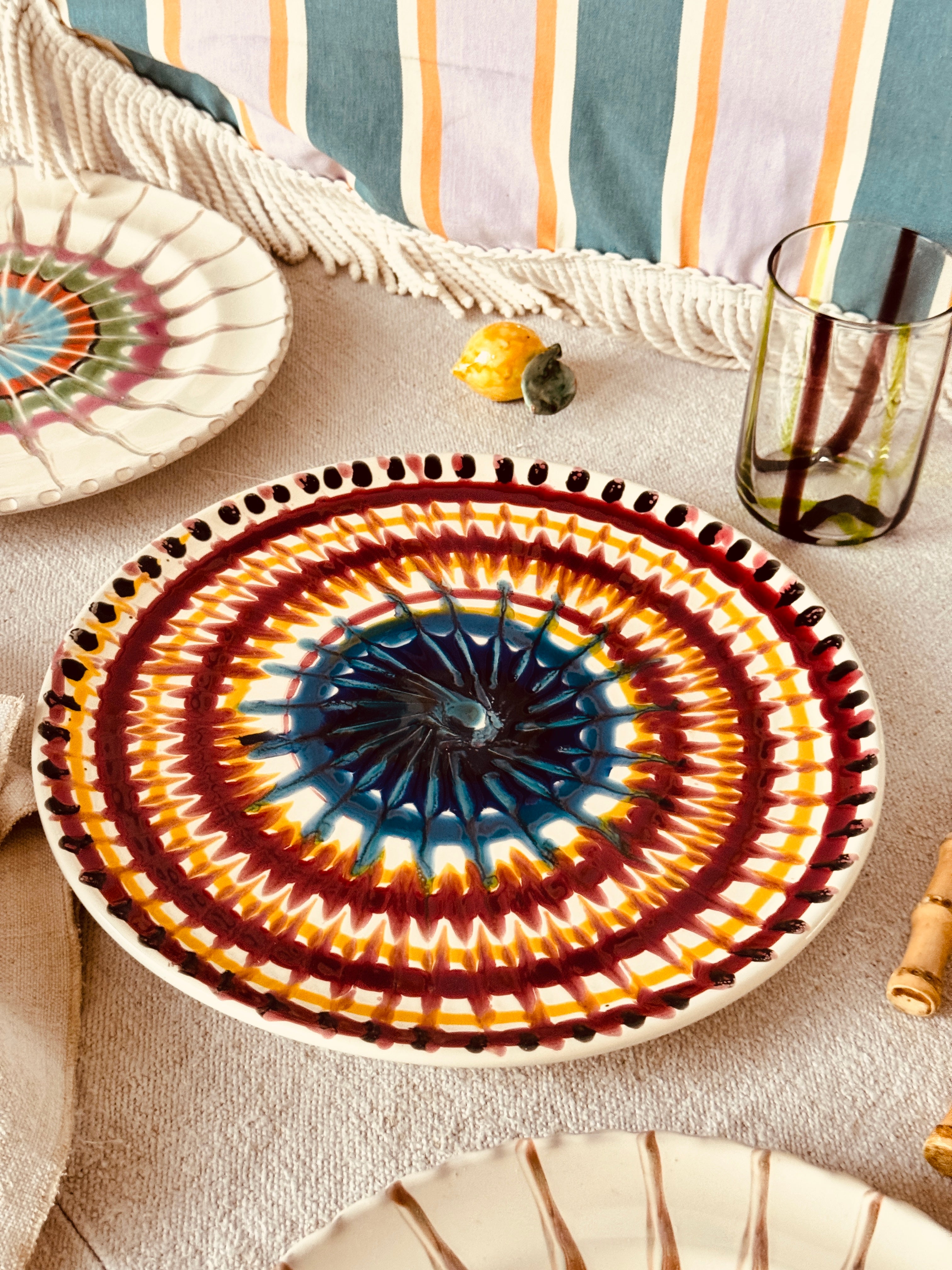 großer Teller 30cm "Unique Art Piece"