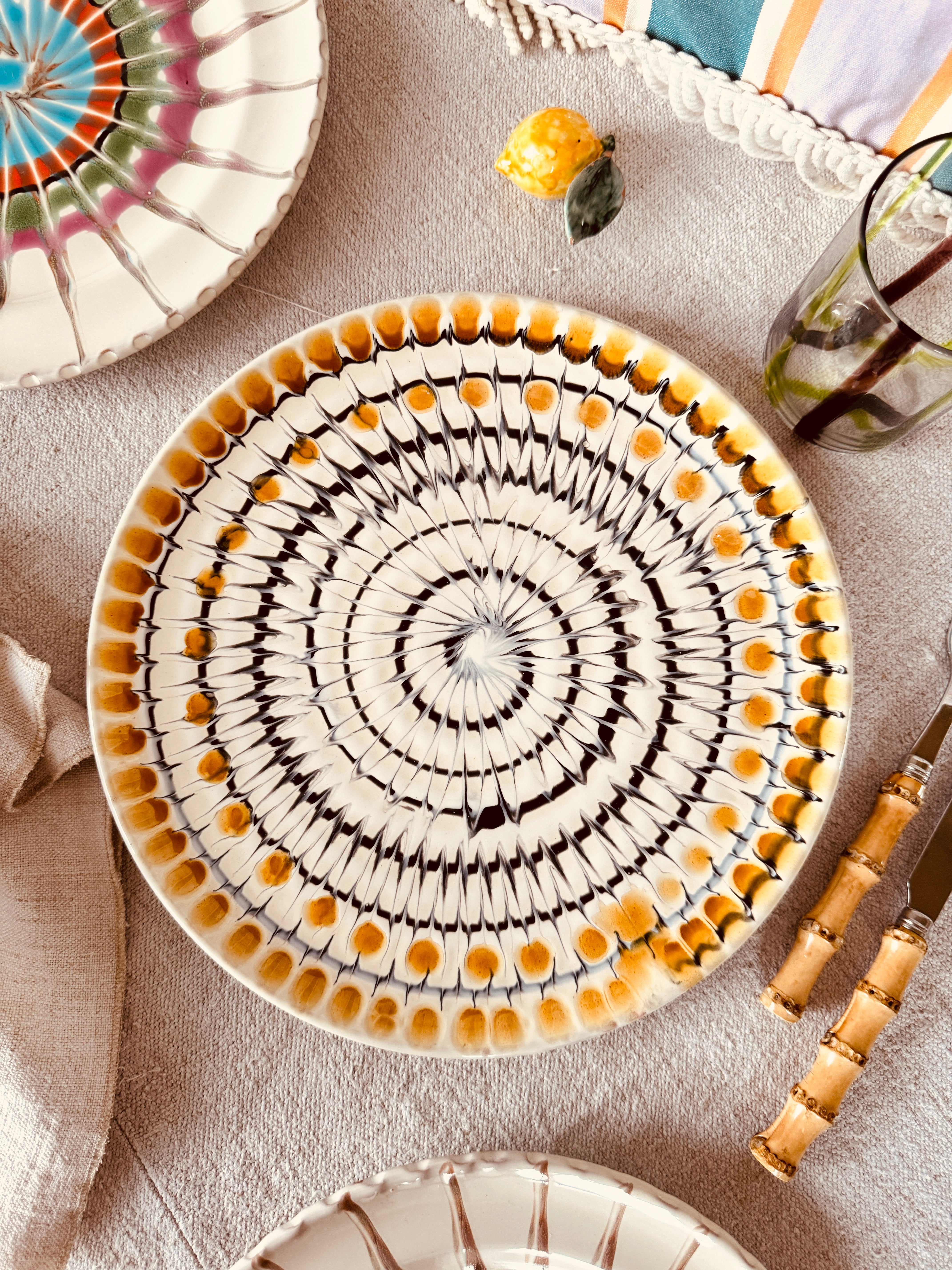 großer Teller 30cm "Unique Art Piece"