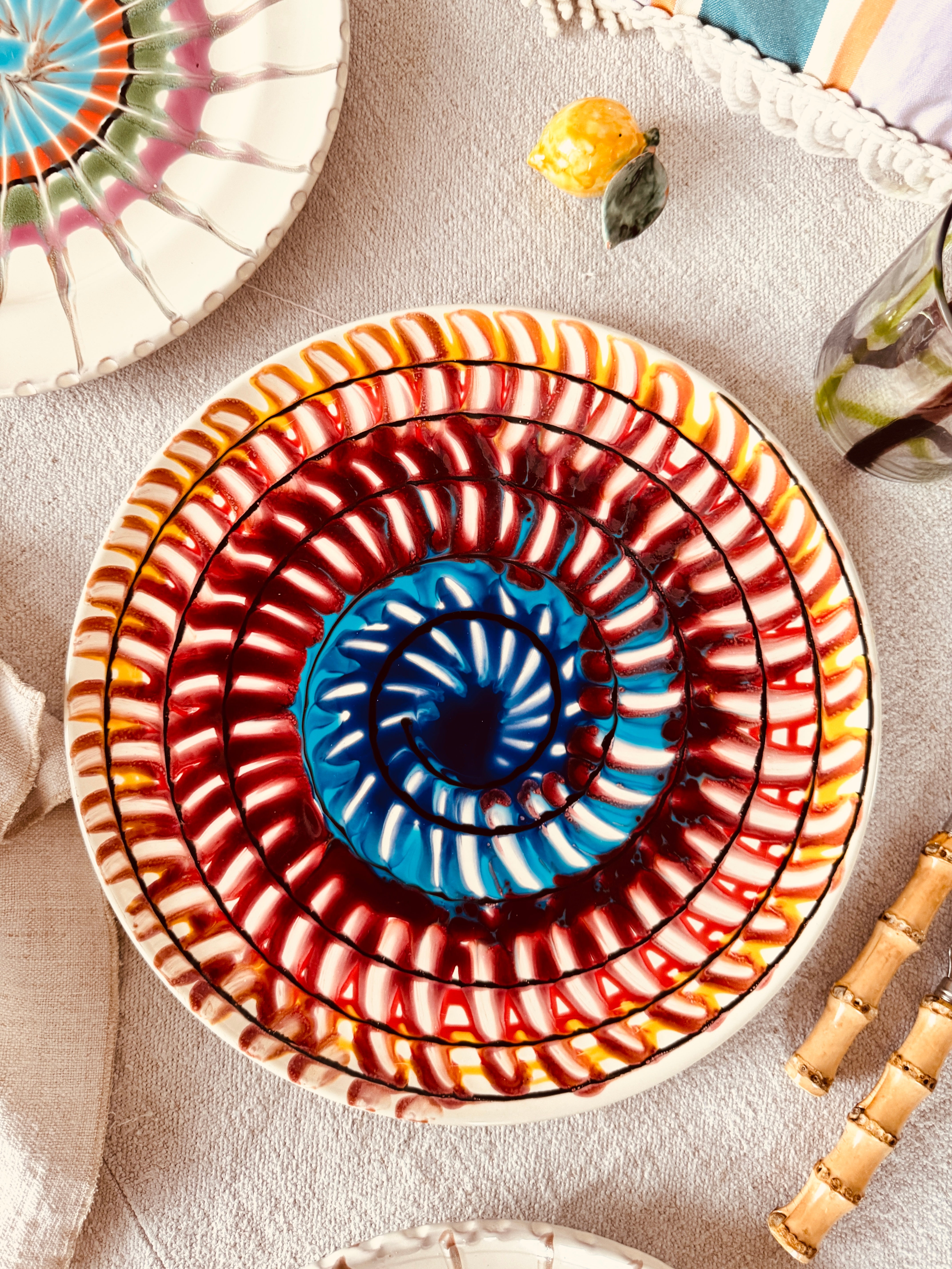 großer Teller 30cm "Unique Art Piece"