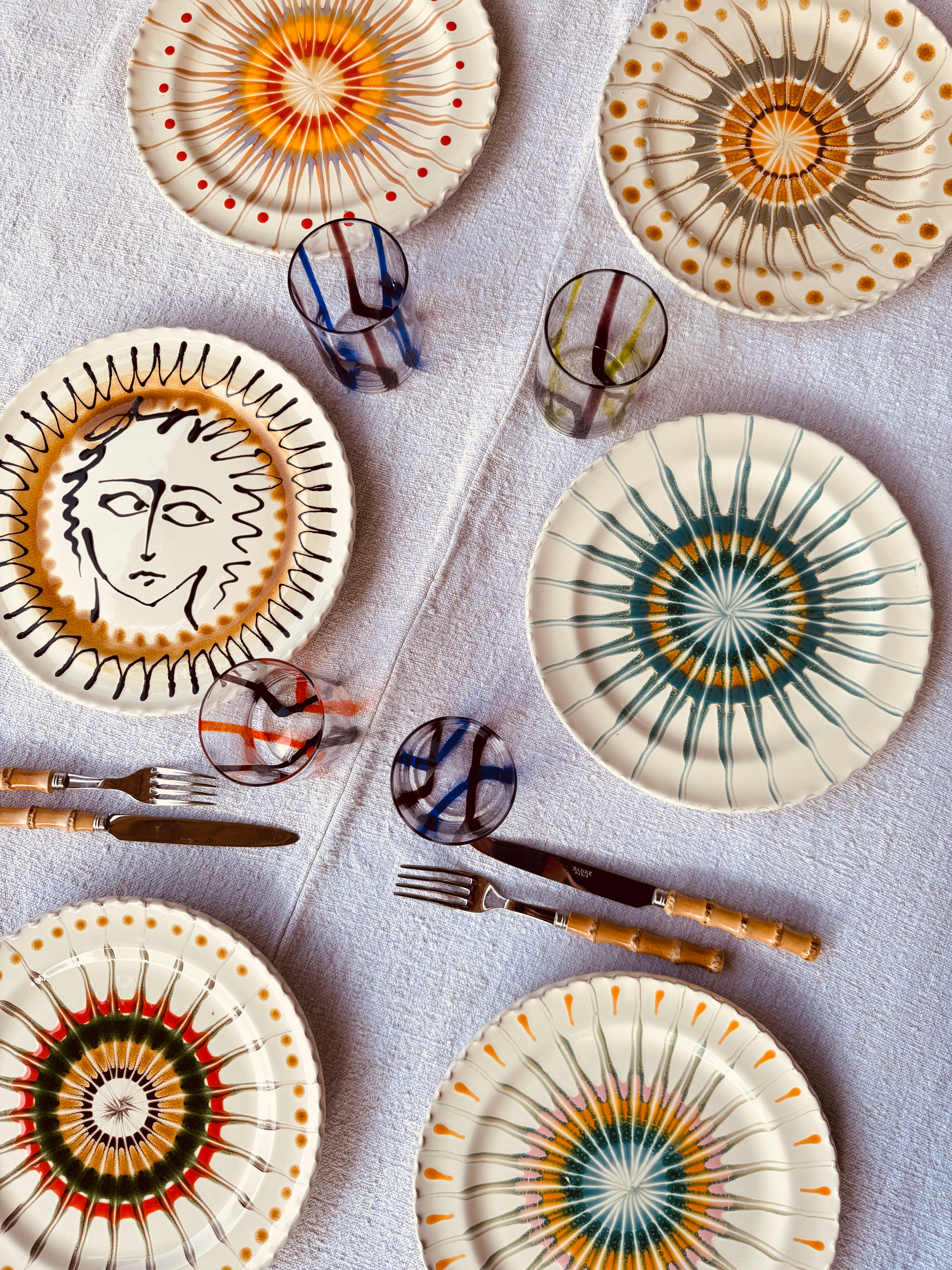 Handmade Italian Dinner Plates 27 cm | Set of 6
