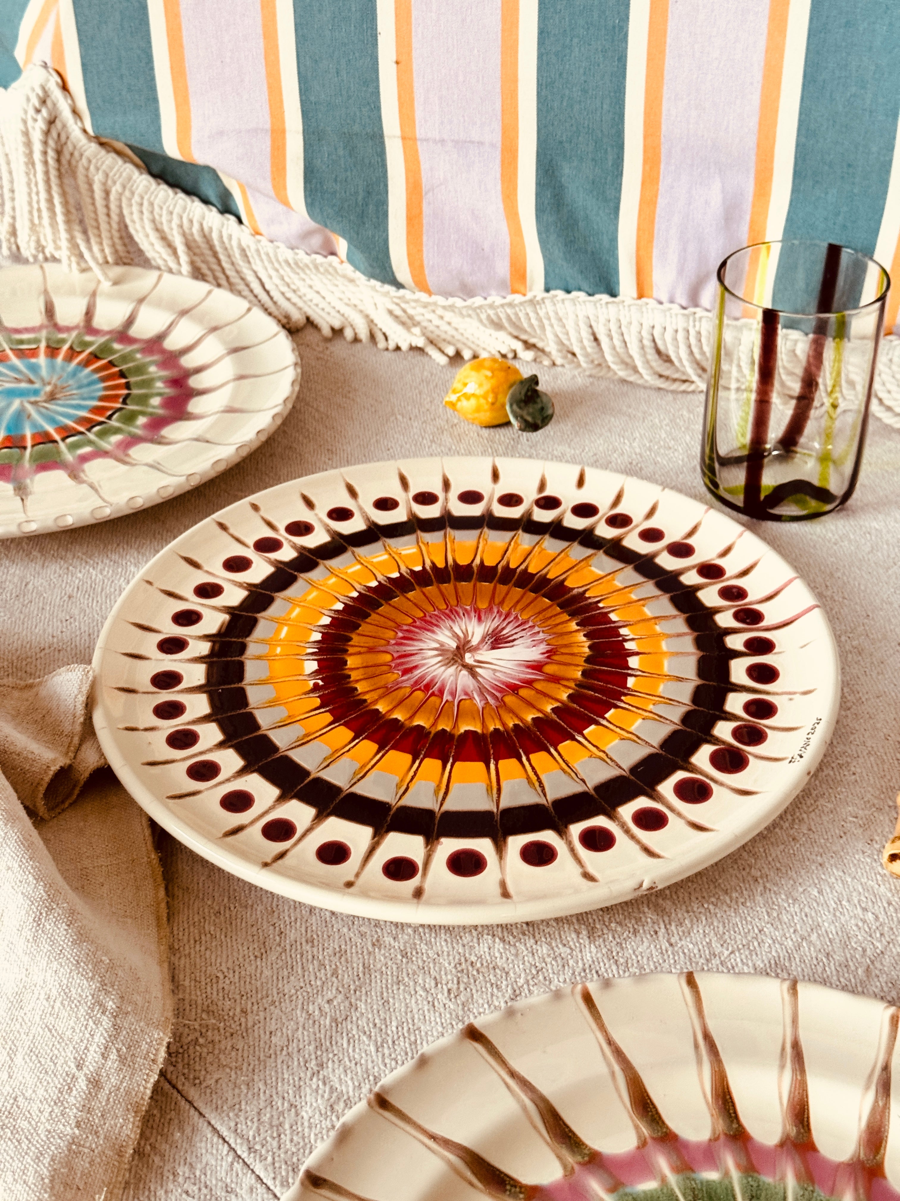 großer Teller 30cm "Unique Art Piece"