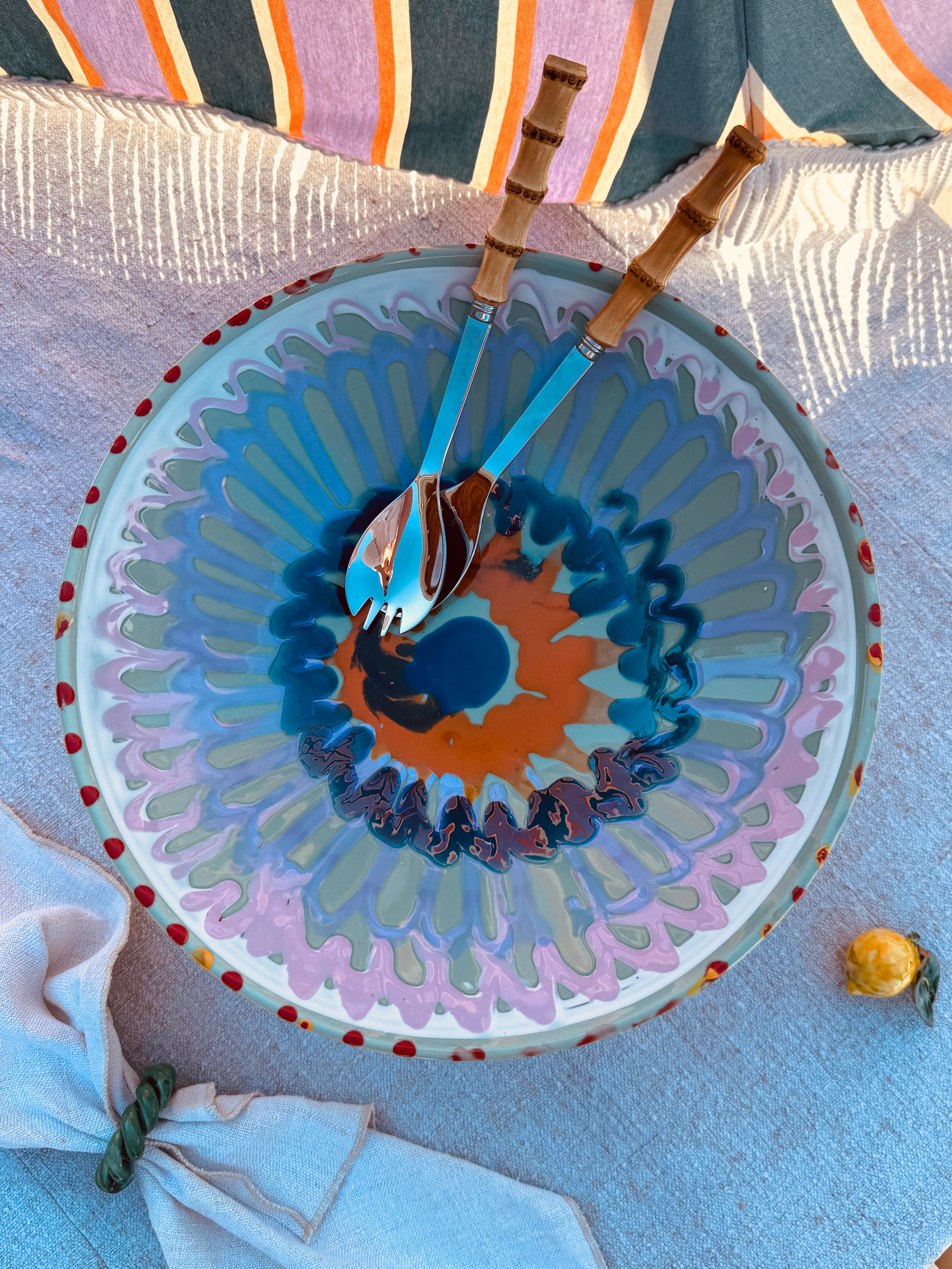 Einzelstück – Psychodelic High Bowl „Konic“, 35 cm
