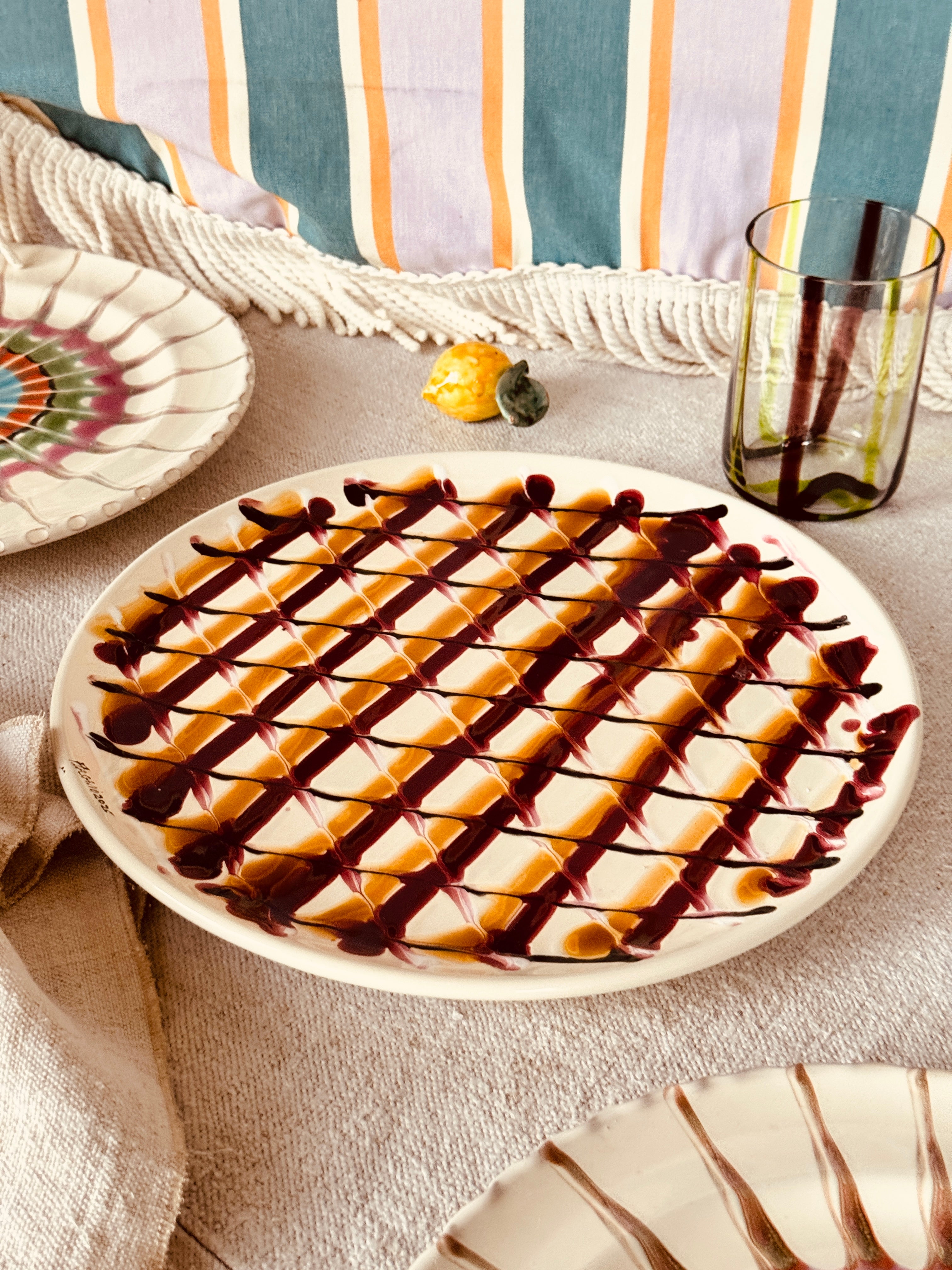 großer Teller 30cm "Unique Art Piece"