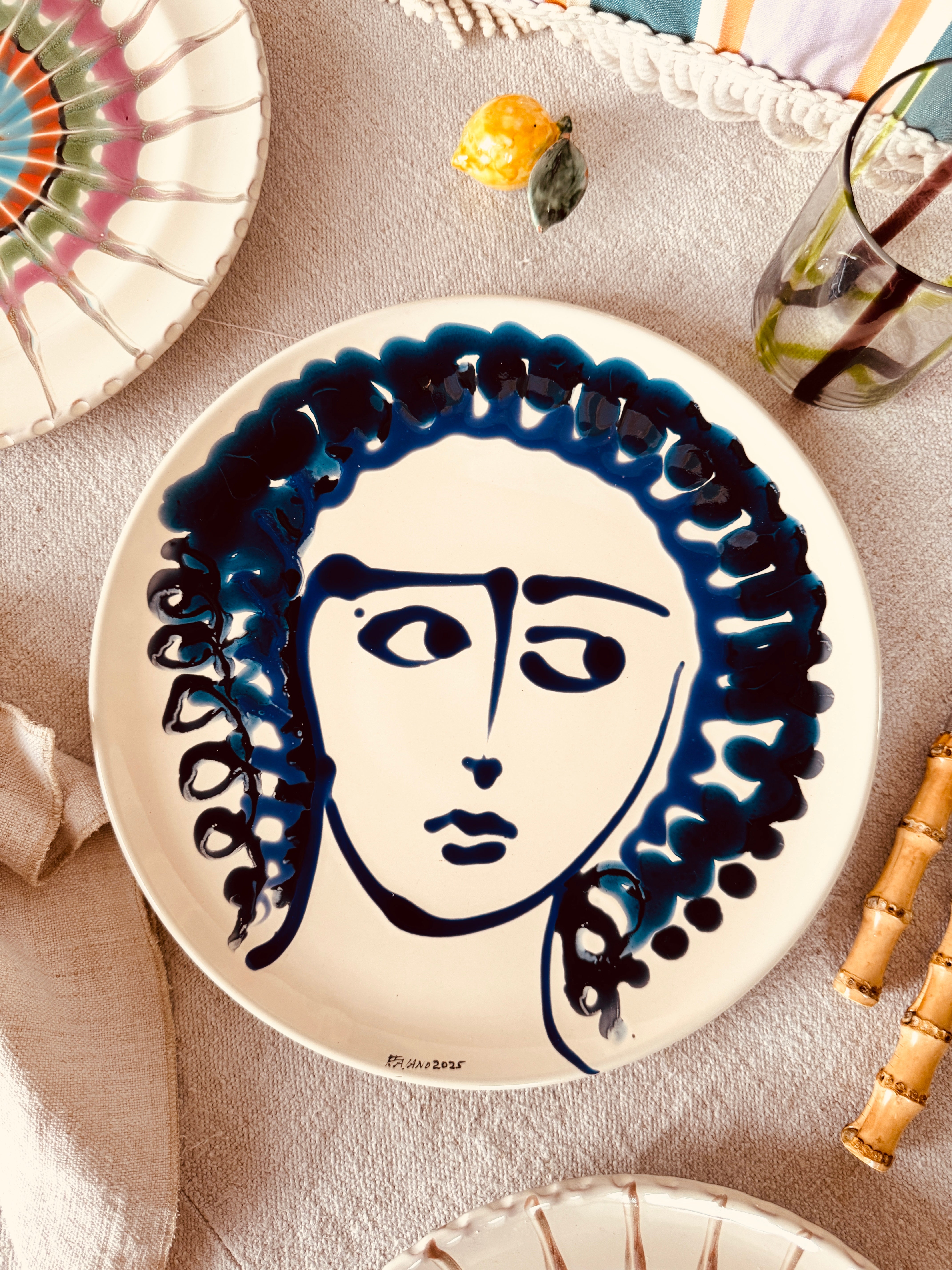 großer Teller 30cm "Unique Art Piece"