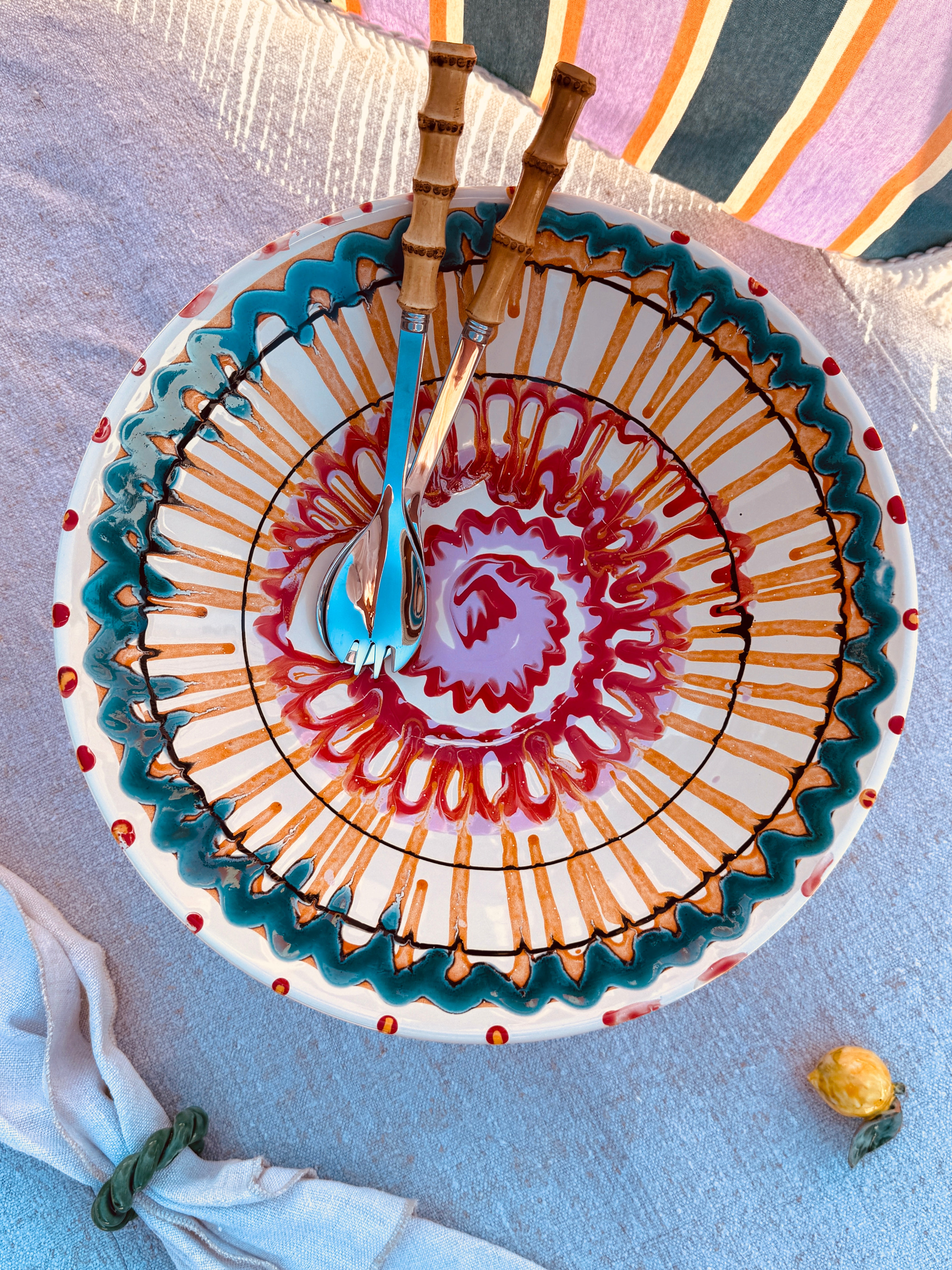 Einzelstück – Psychodelic High Bowl „Konic“, 35 cm
