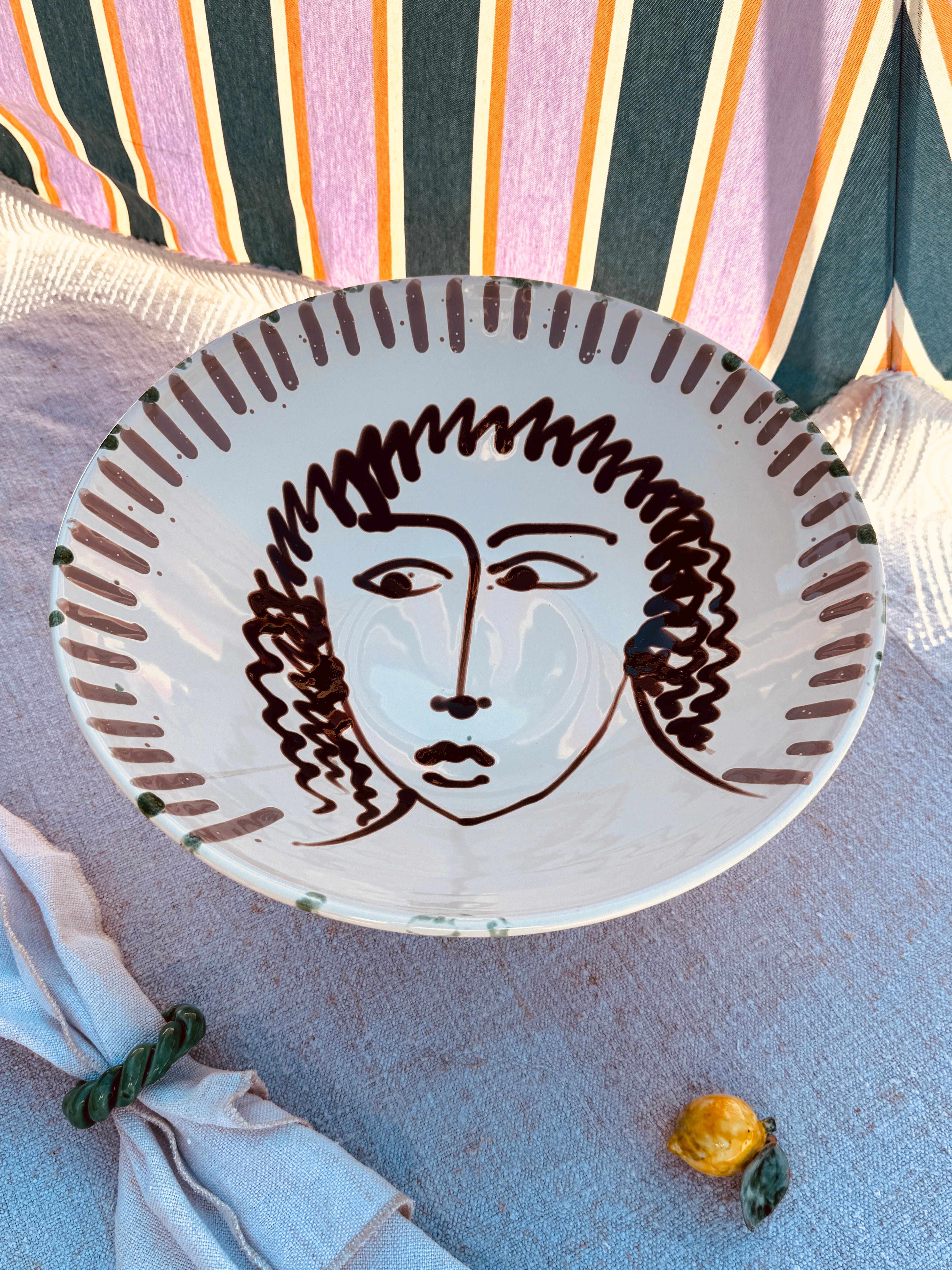 Unique Art Object – "Konic" Psychodelic Viso High Bowl, 35 cm
