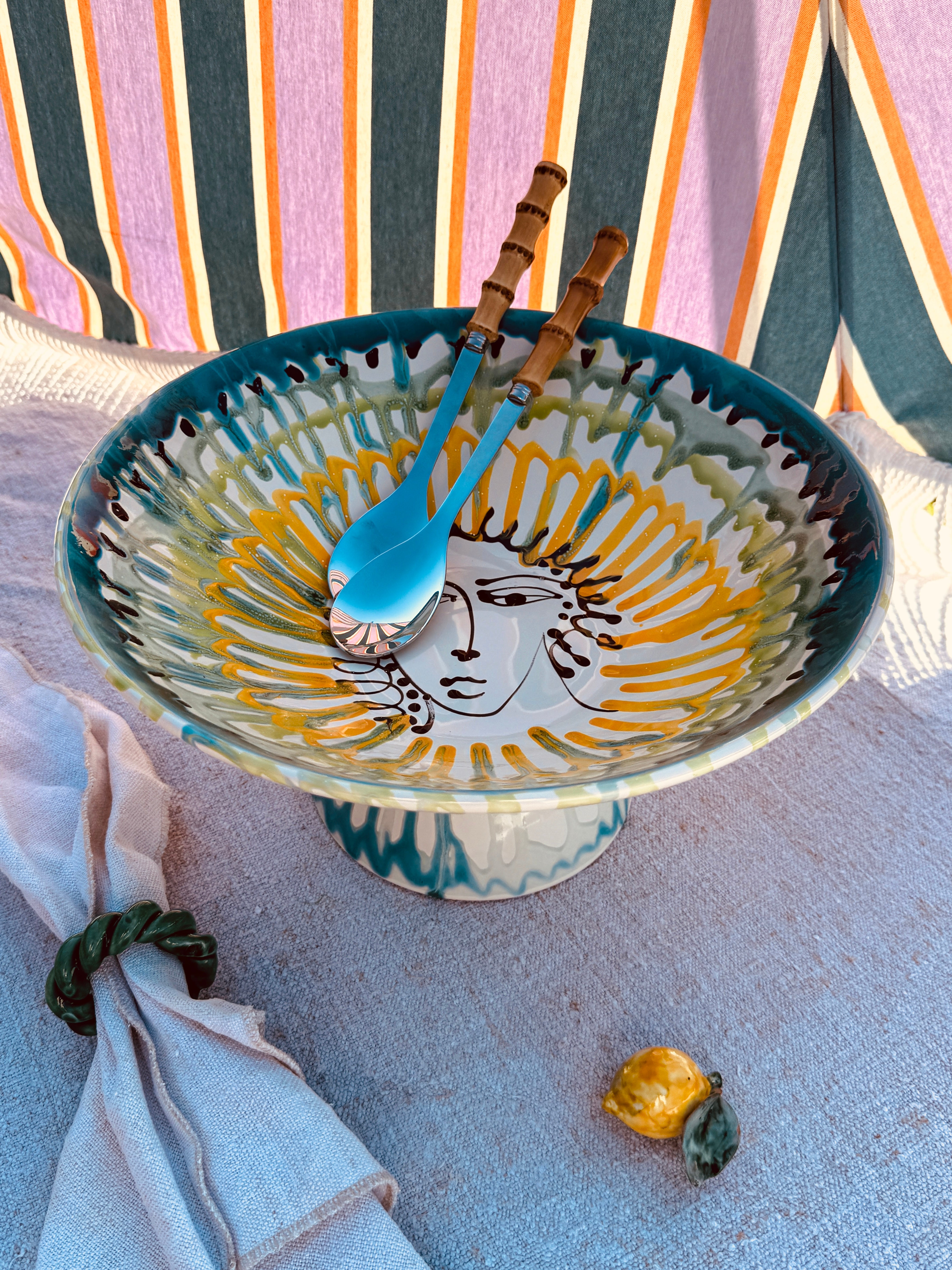 Unique Art Object – "Konic" Psychodelic Viso High Bowl, 35 cm