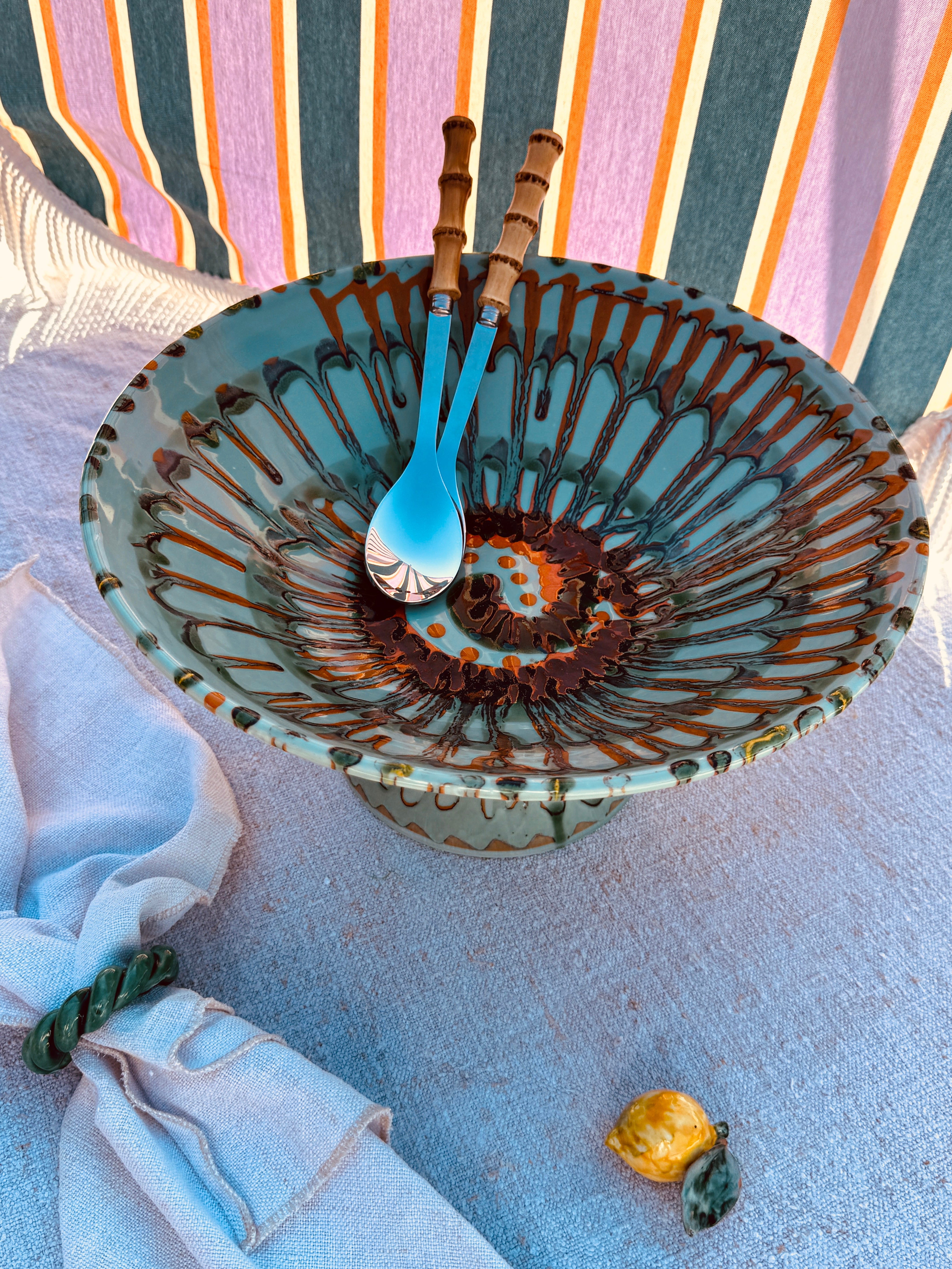 Einzelstück – Psychodelic High Bowl „Konic“, 35 cm
