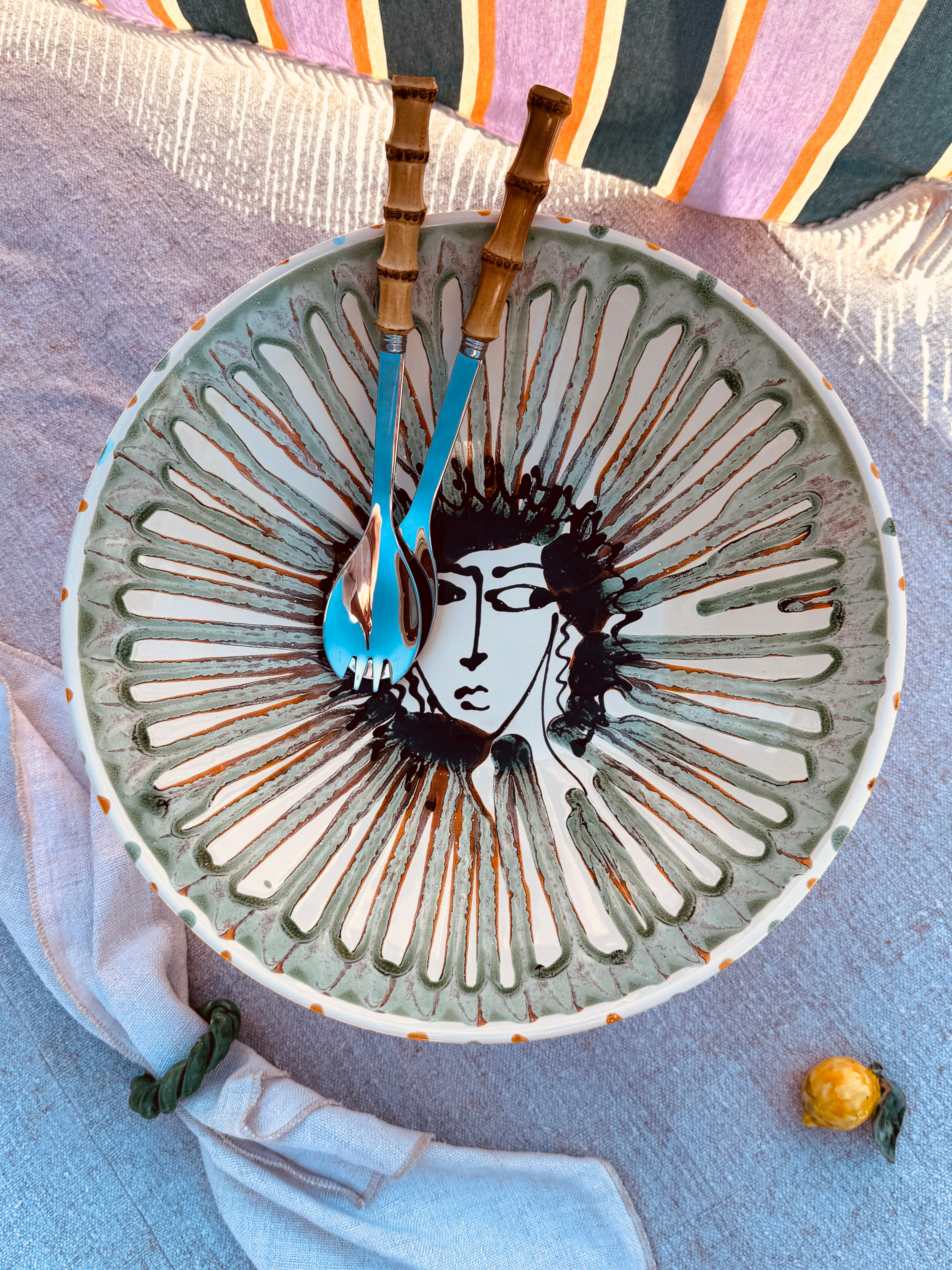Unique Art Object – "Konic" Psychodelic Viso High Bowl, 35 cm