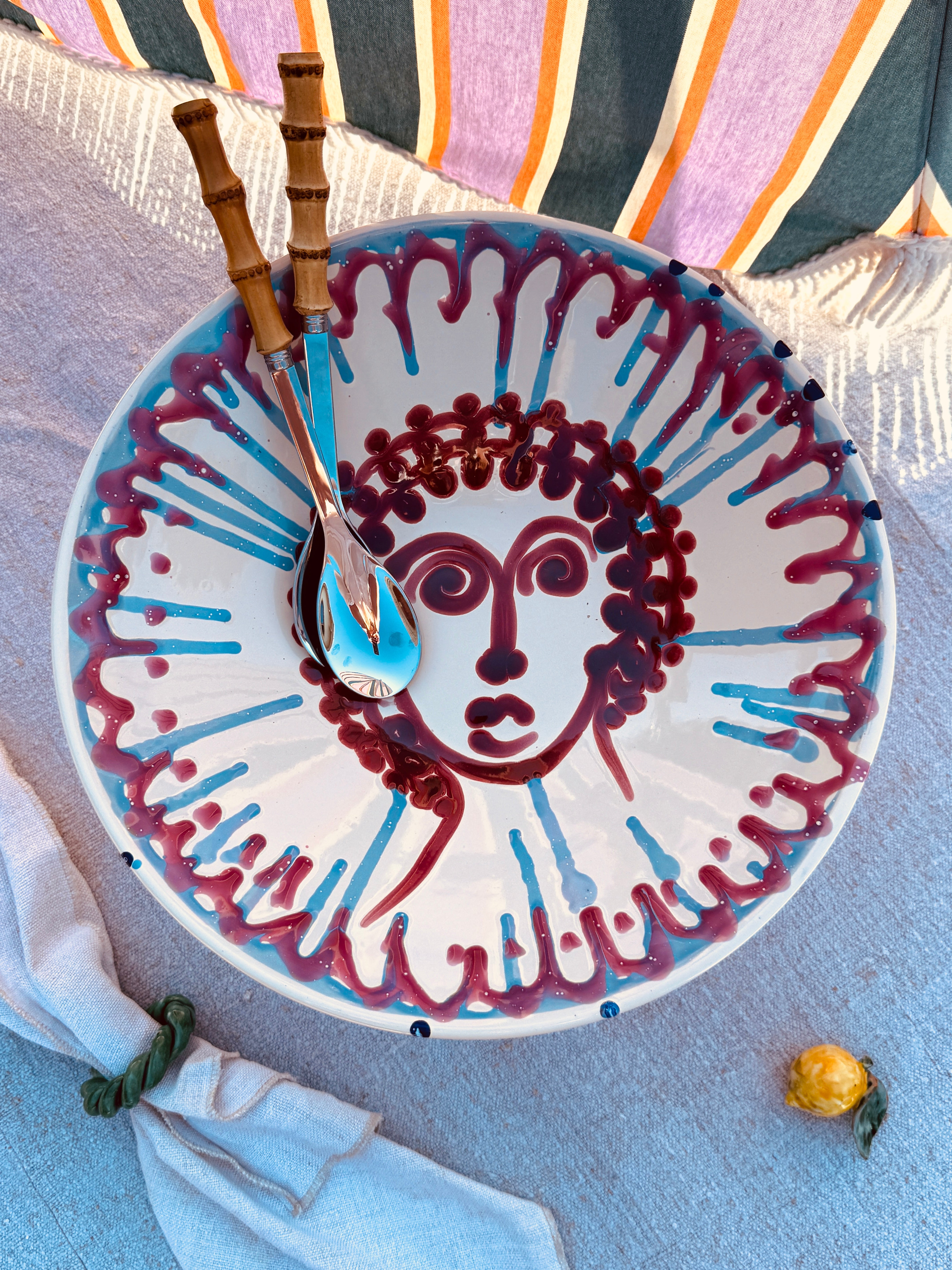 Unique Art Object – "Konic" Psychodelic Viso High Bowl, 35 cm