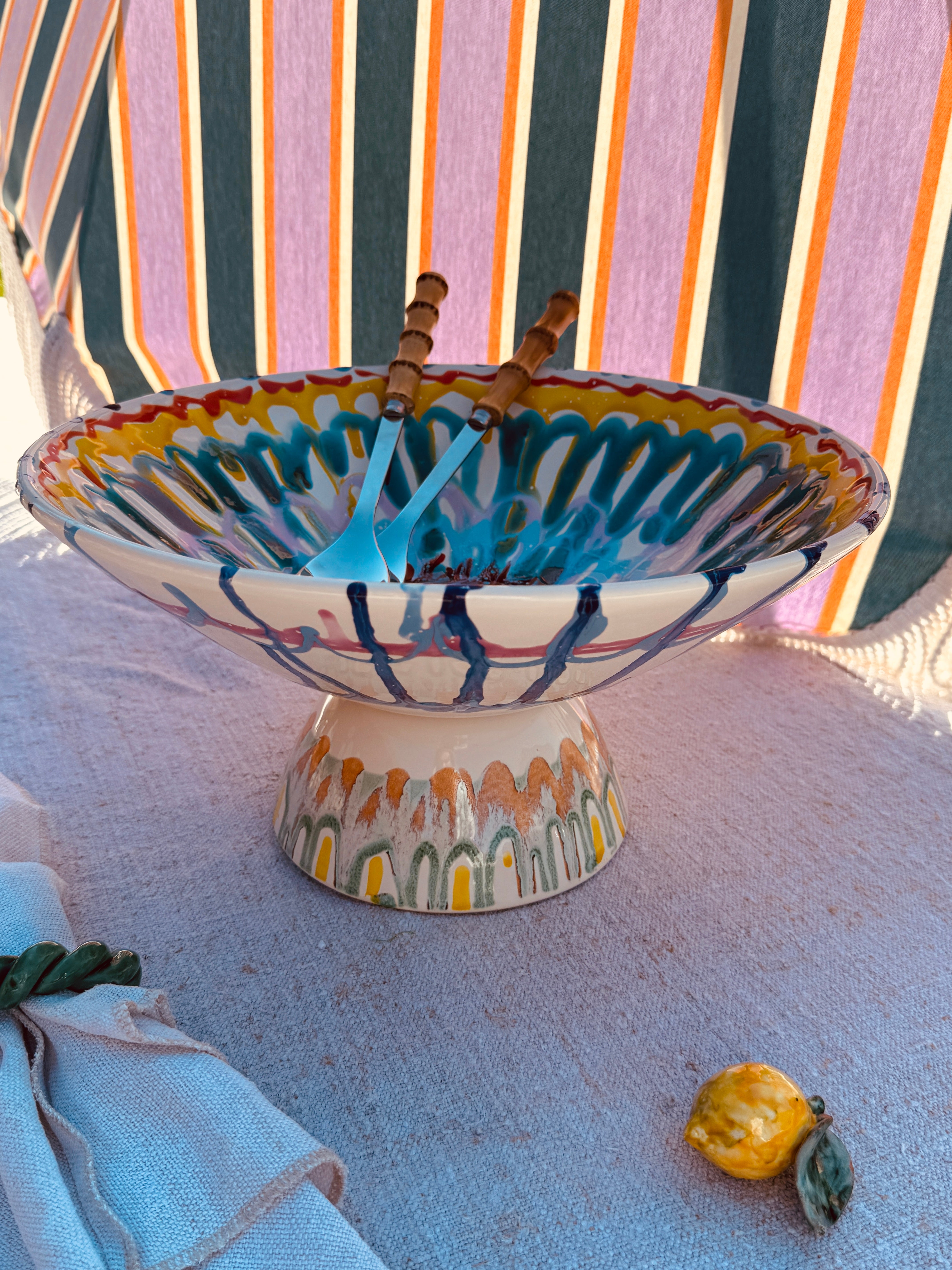 Einzelstück – Psychodelic High Bowl „Konic“, 35 cm

