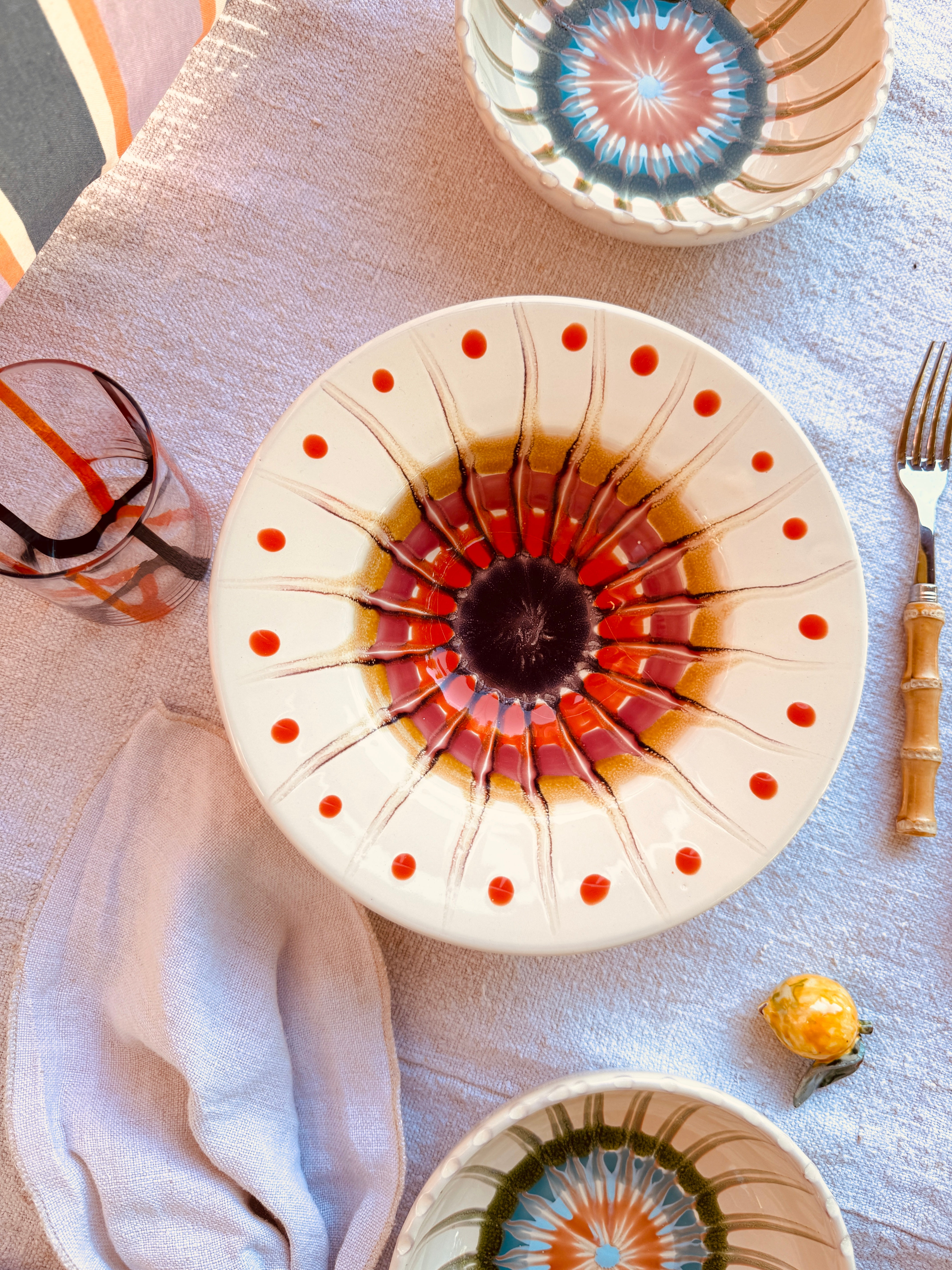 Handgefertigte Pastaschale 25 cm | Cappello di Prete