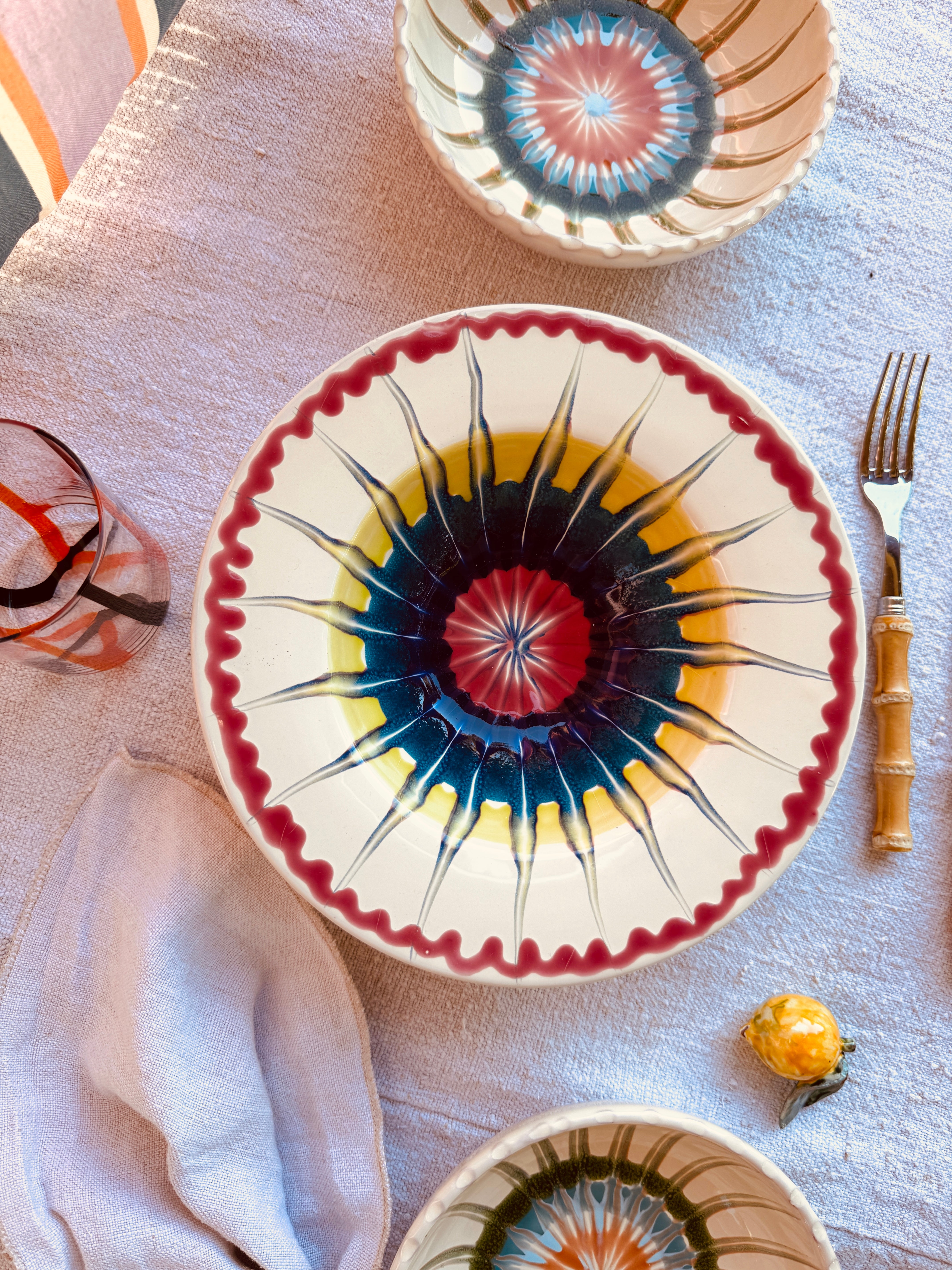 Handgefertigte Pastaschale 25 cm | Cappello di Prete