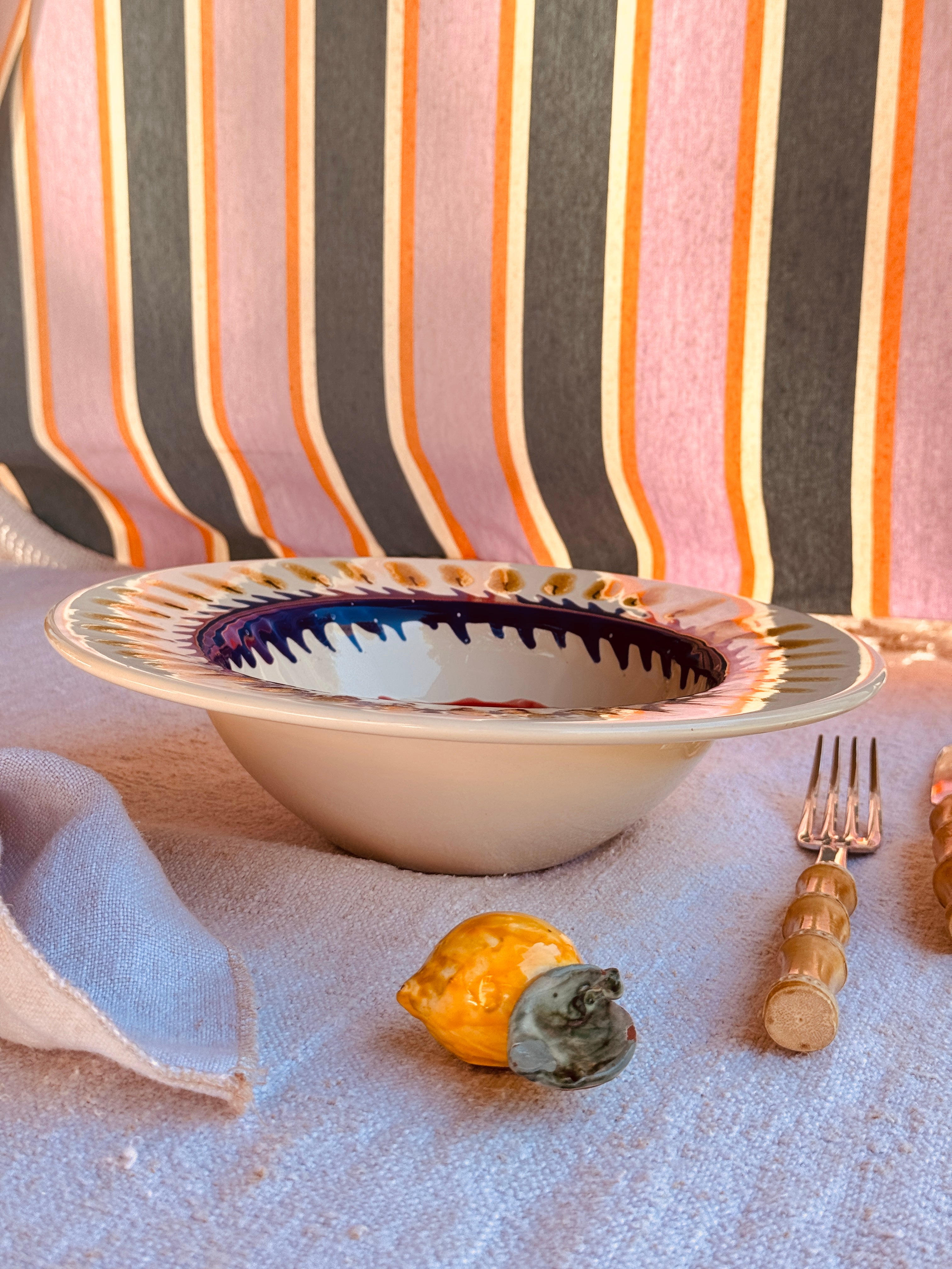 Handgefertigte Pastaschale 25 cm | Cappello di Prete