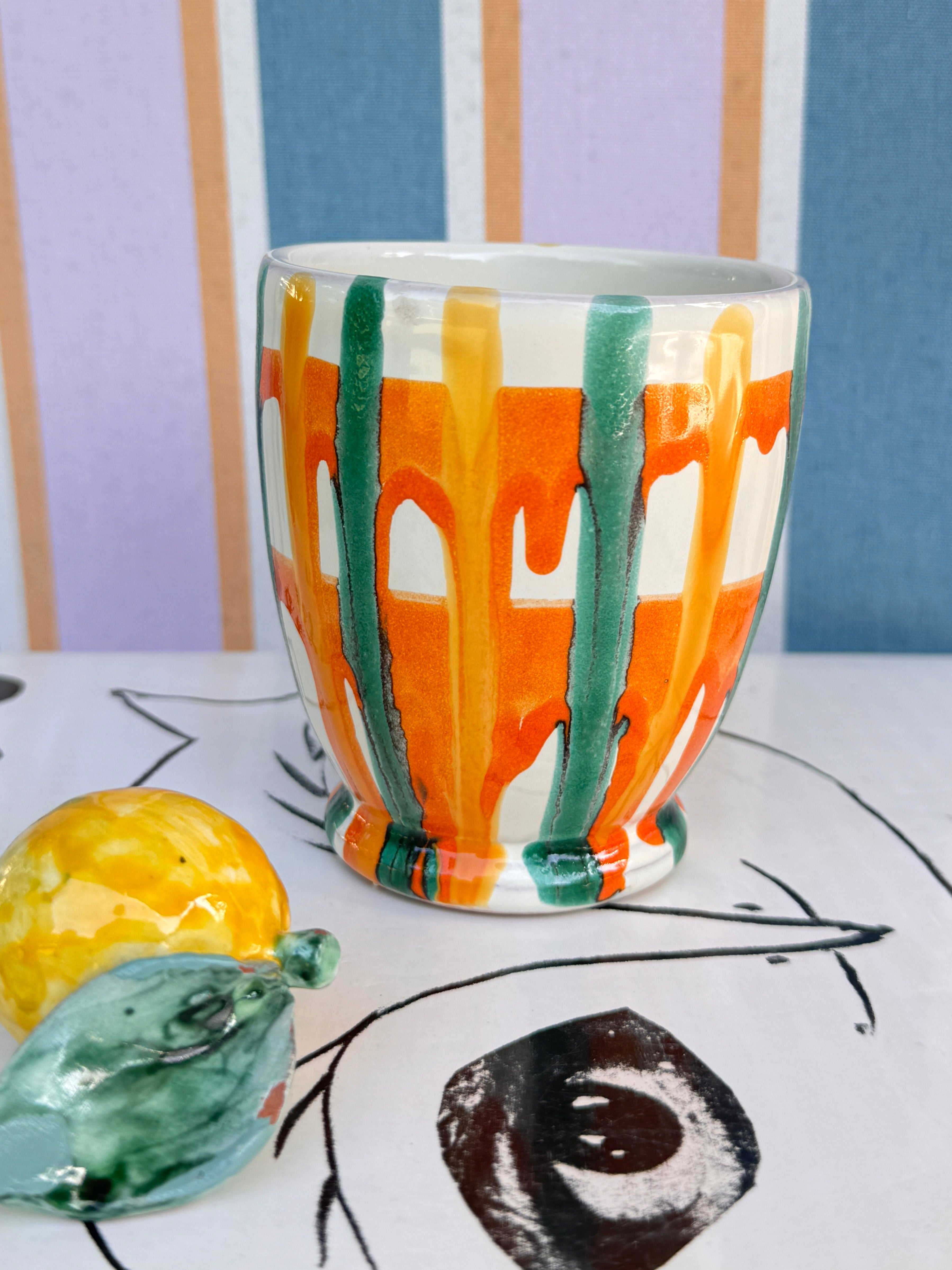 Italienische Cappuccino Tasse | Handgemacht in Apulien