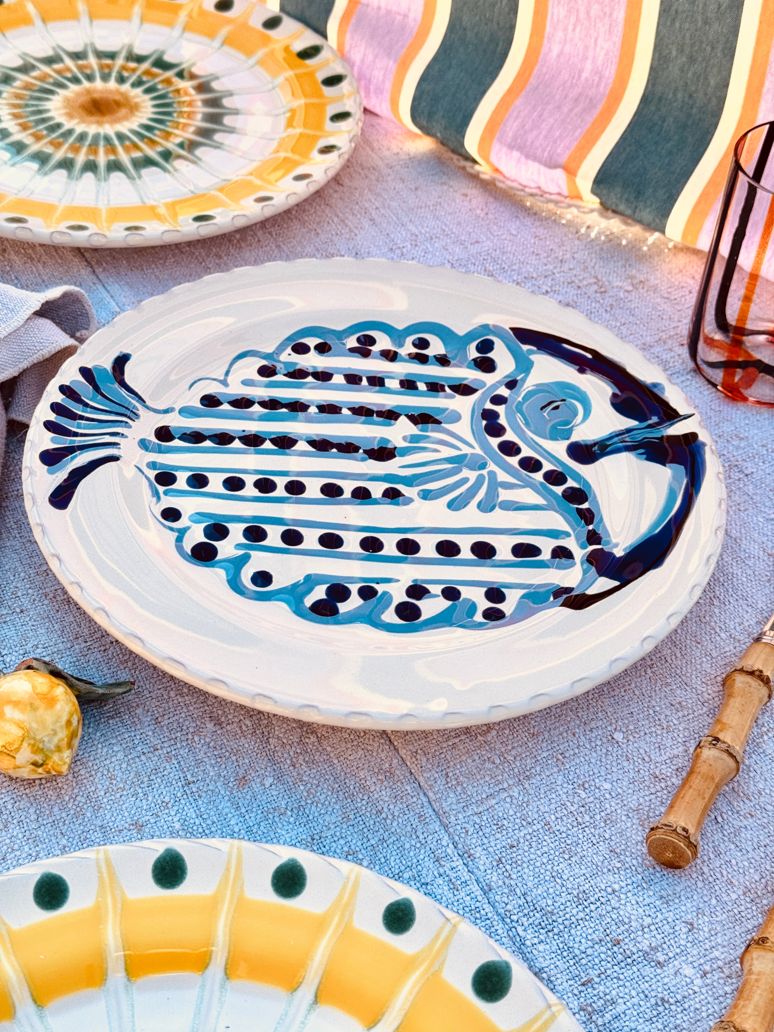 Psychodelic Speiseteller - 27cm "Unique Art Pieces by Studio Riviera"