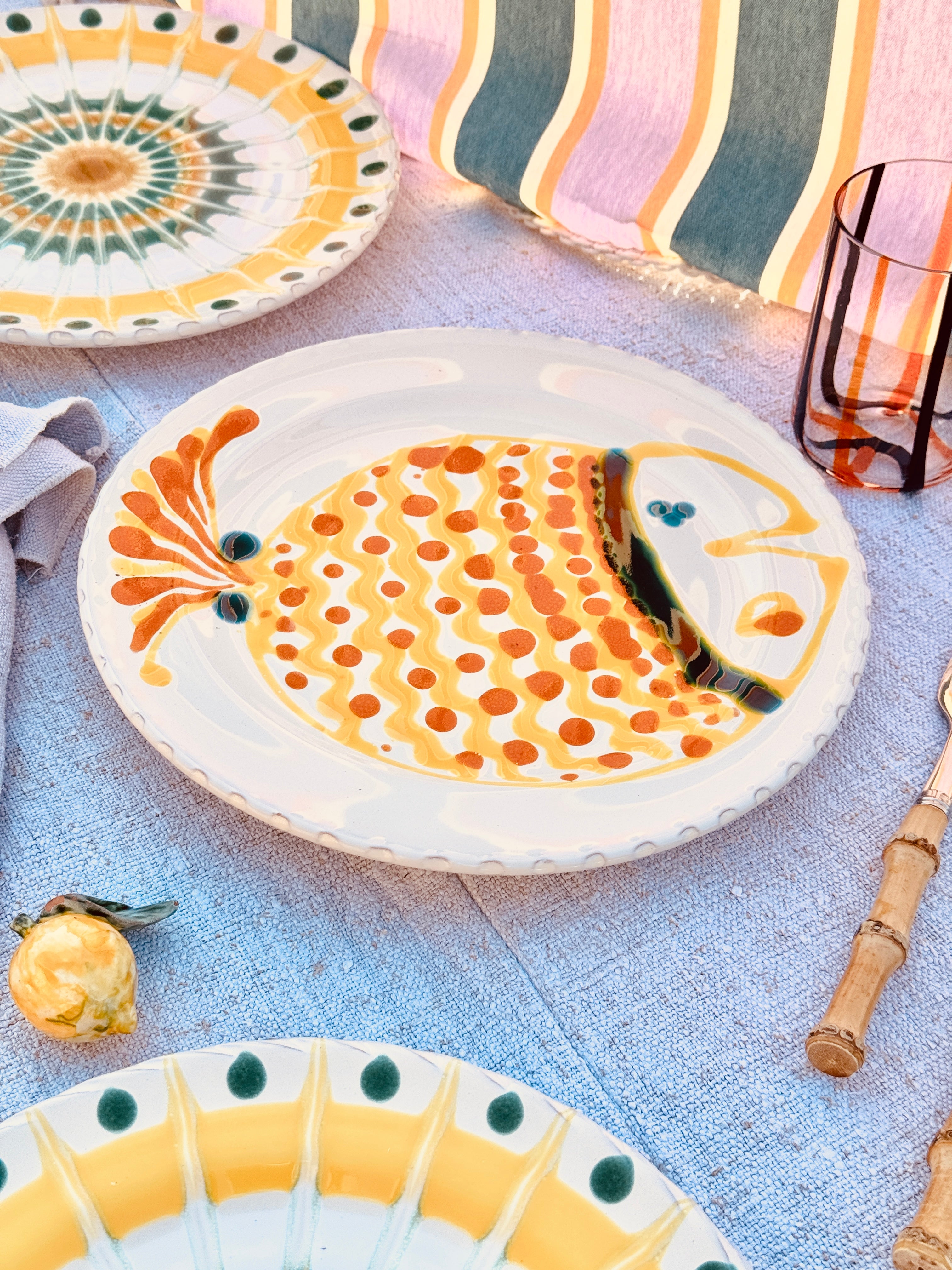 Psychodelic Speiseteller - 27cm "Unique Art Pieces by Studio Riviera"