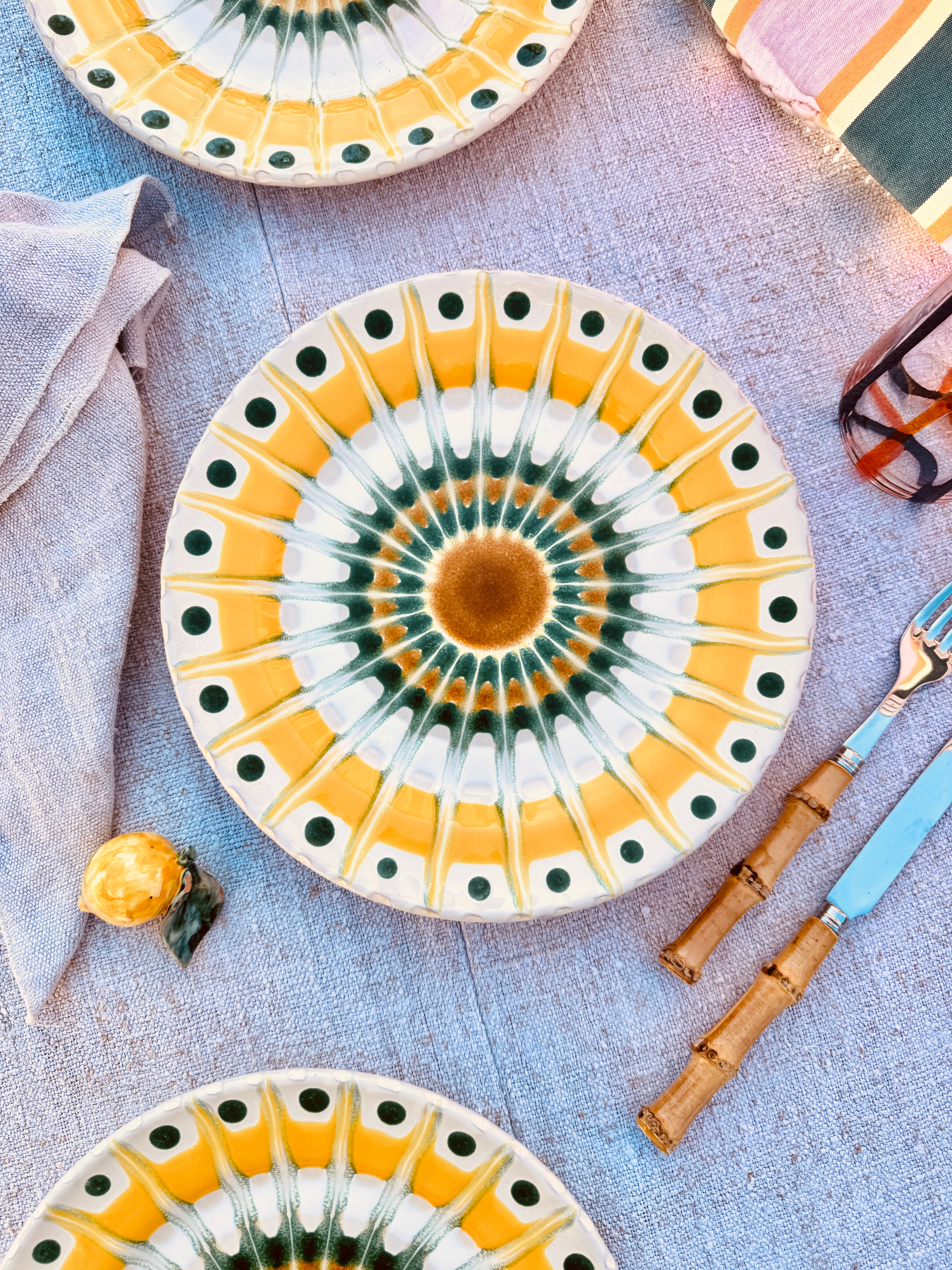 Dinner Plate - 25cm "Grand Hotel Riviera Sole" Handmade in Puglia