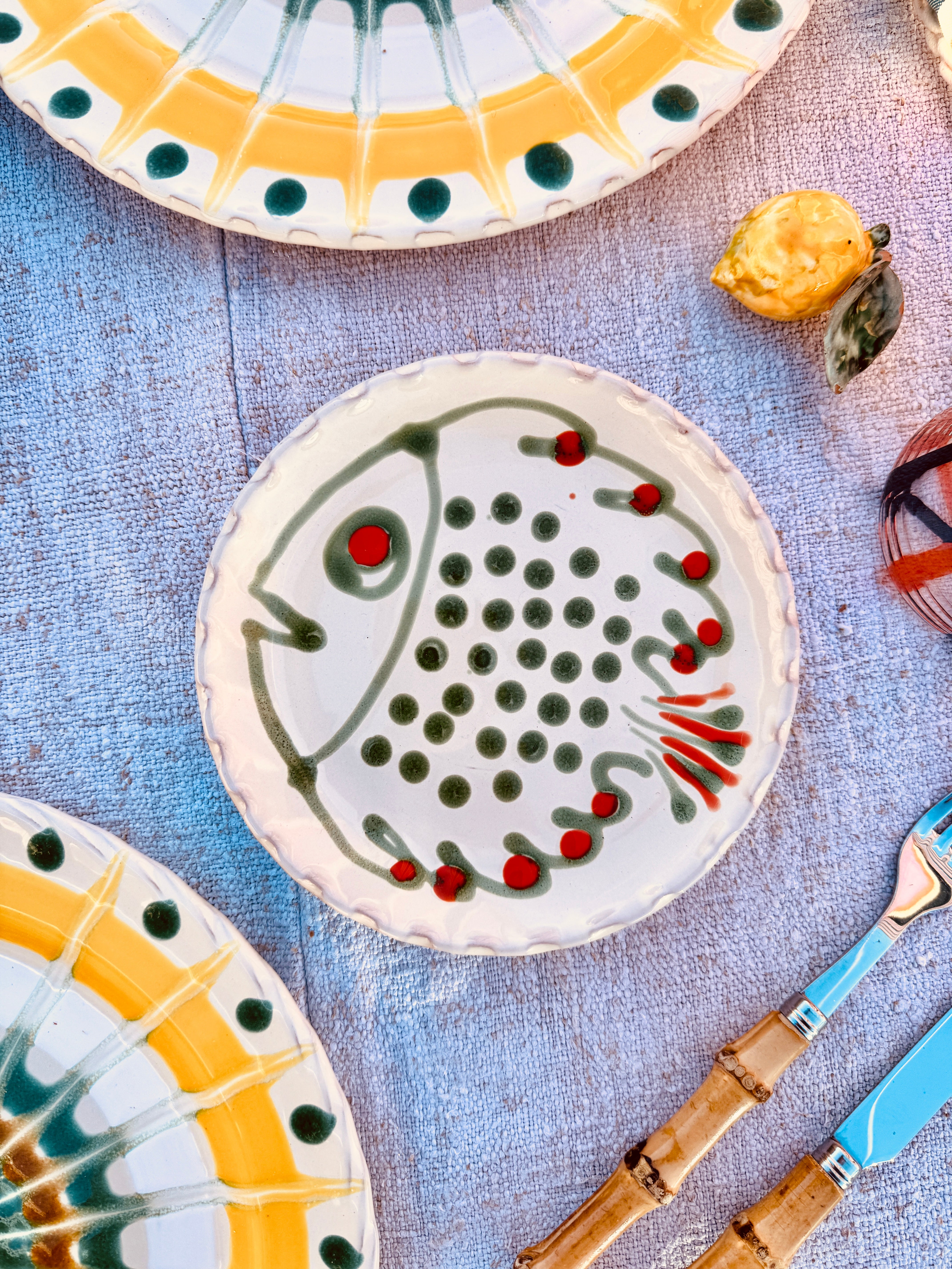 Brotteller 16cm "IL Pesce Pazzo verde" 