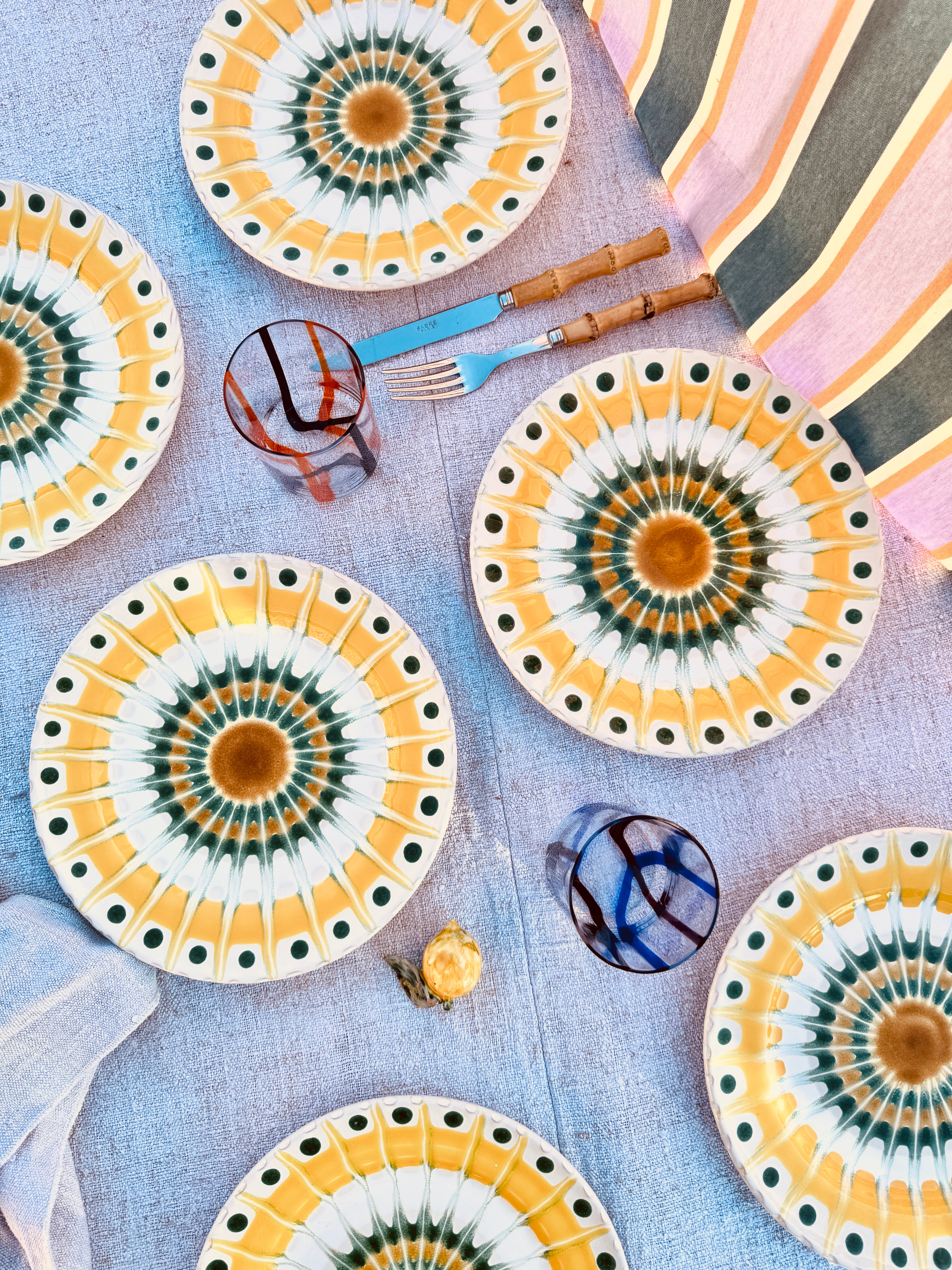 Dinner Plate 25cm "Grand Hotel Riviera Classic Sole" Set of 6