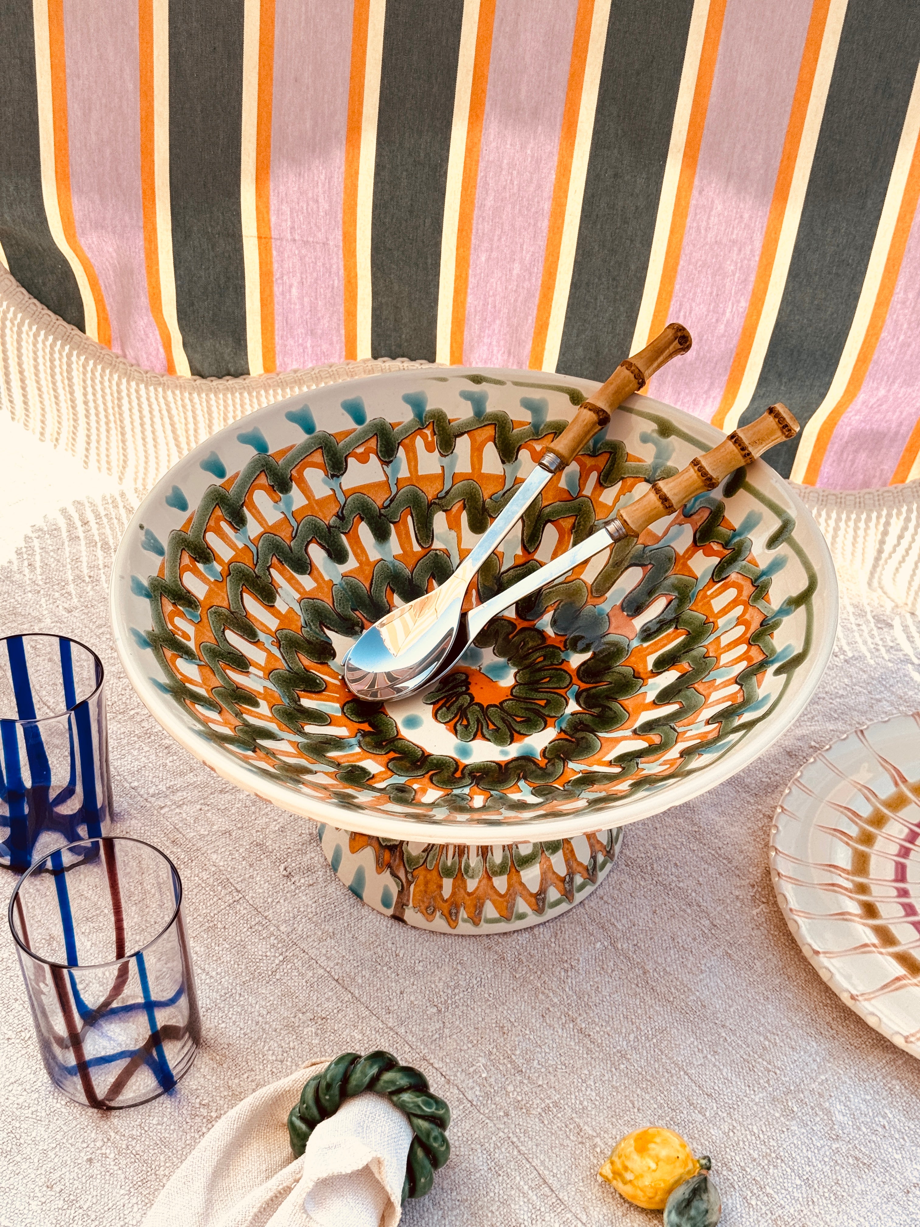 Einzelstück – Psychodelic High Bowl „Konic“, 35 cm
