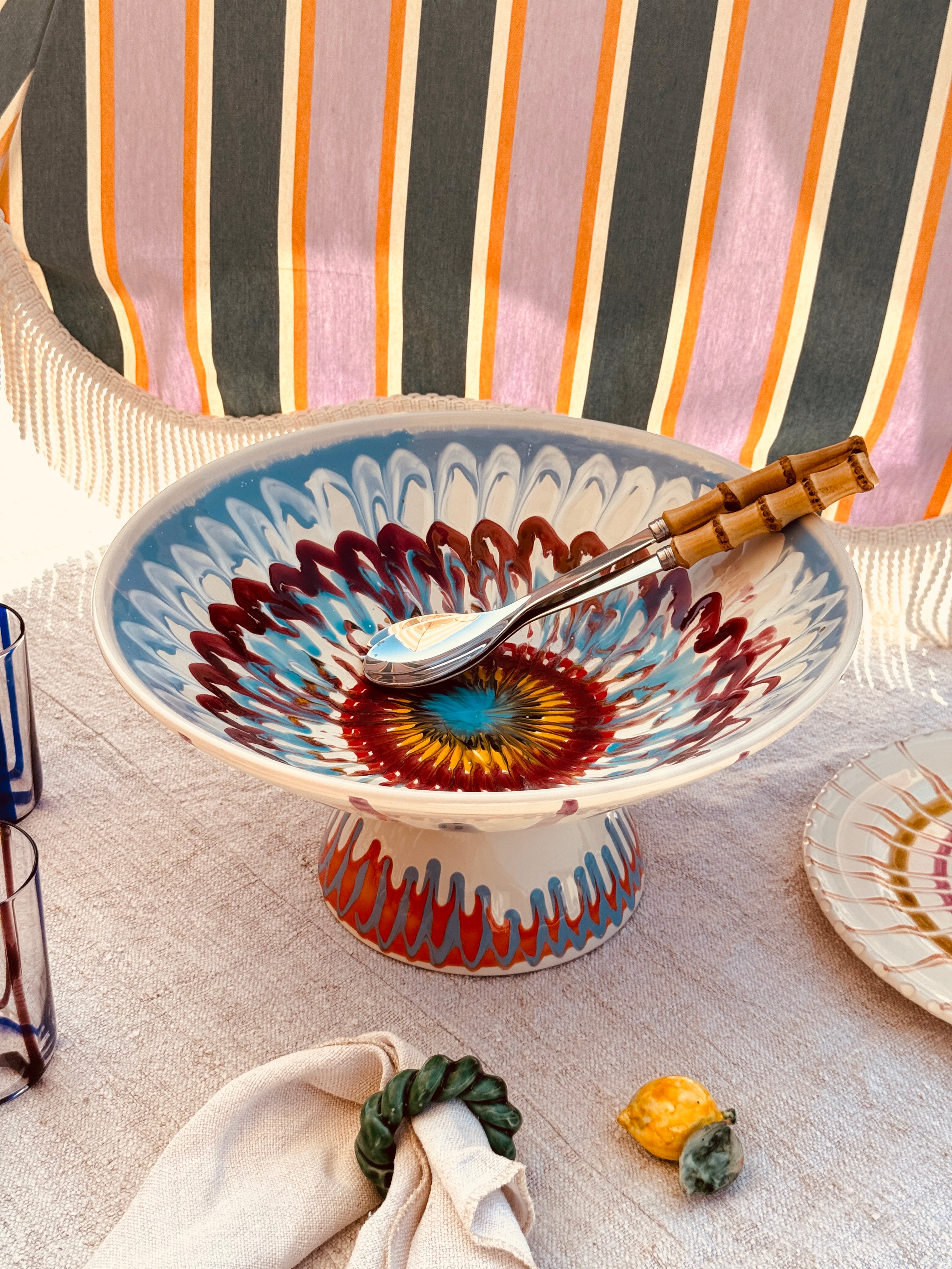 Unique Art Object – "Konic" Psychodelic High Bowl, 35 cm