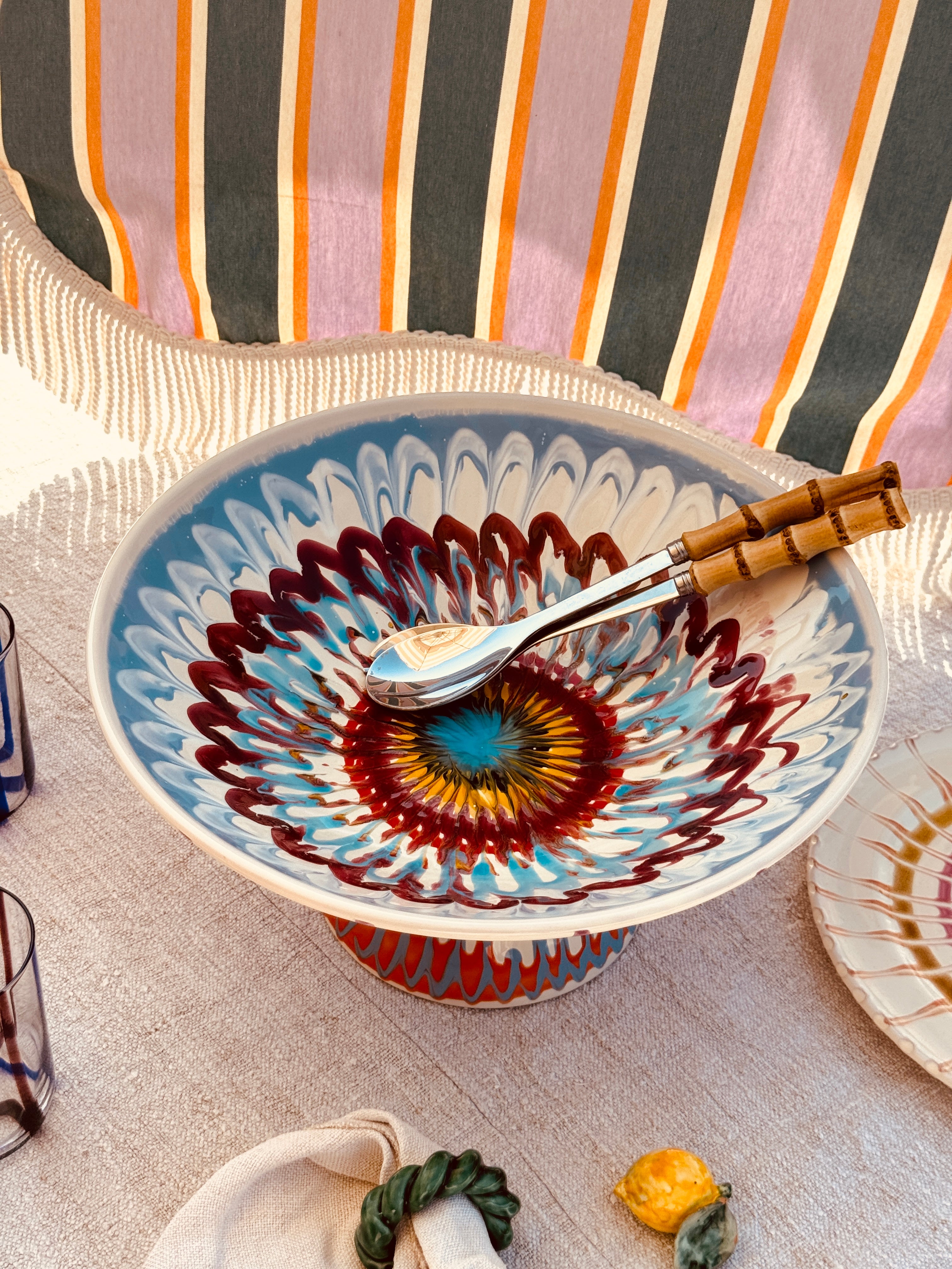 Unique Art Object – "Konic" Psychodelic High Bowl, 35 cm