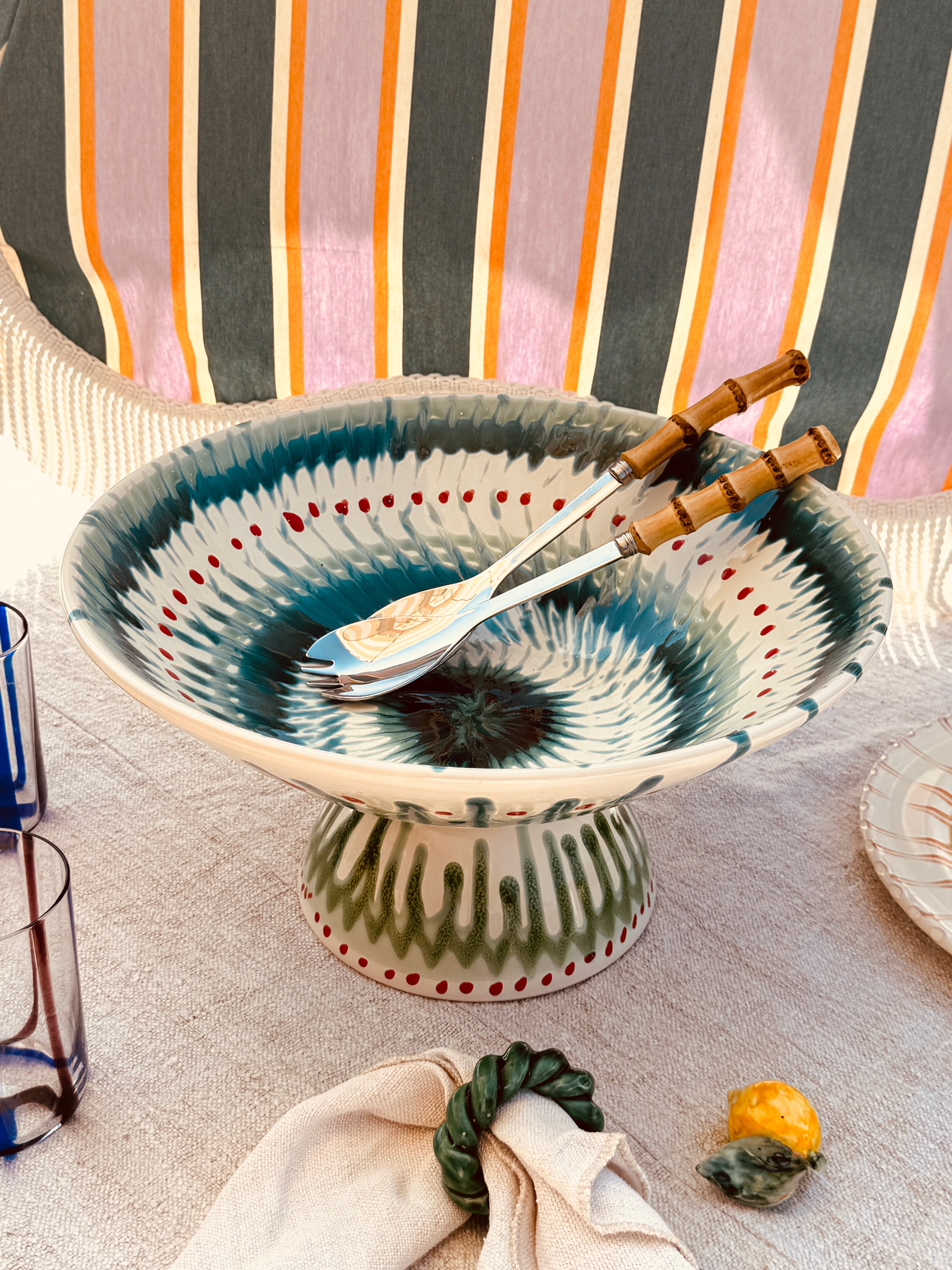 Unique Art Object – "Konic" Psychodelic High Bowl, 35 cm