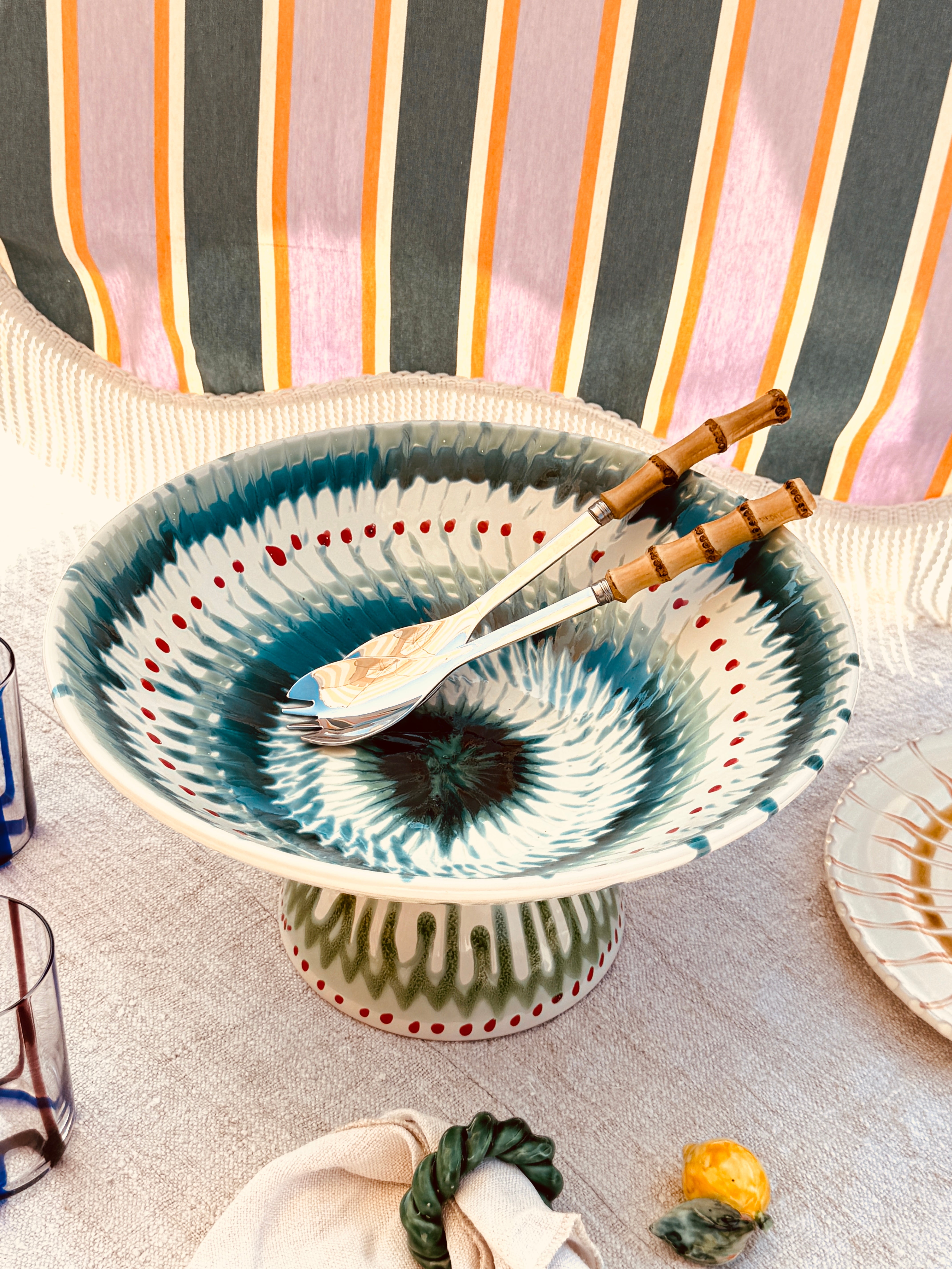 Unique Art Object – "Konic" Psychodelic High Bowl, 35 cm