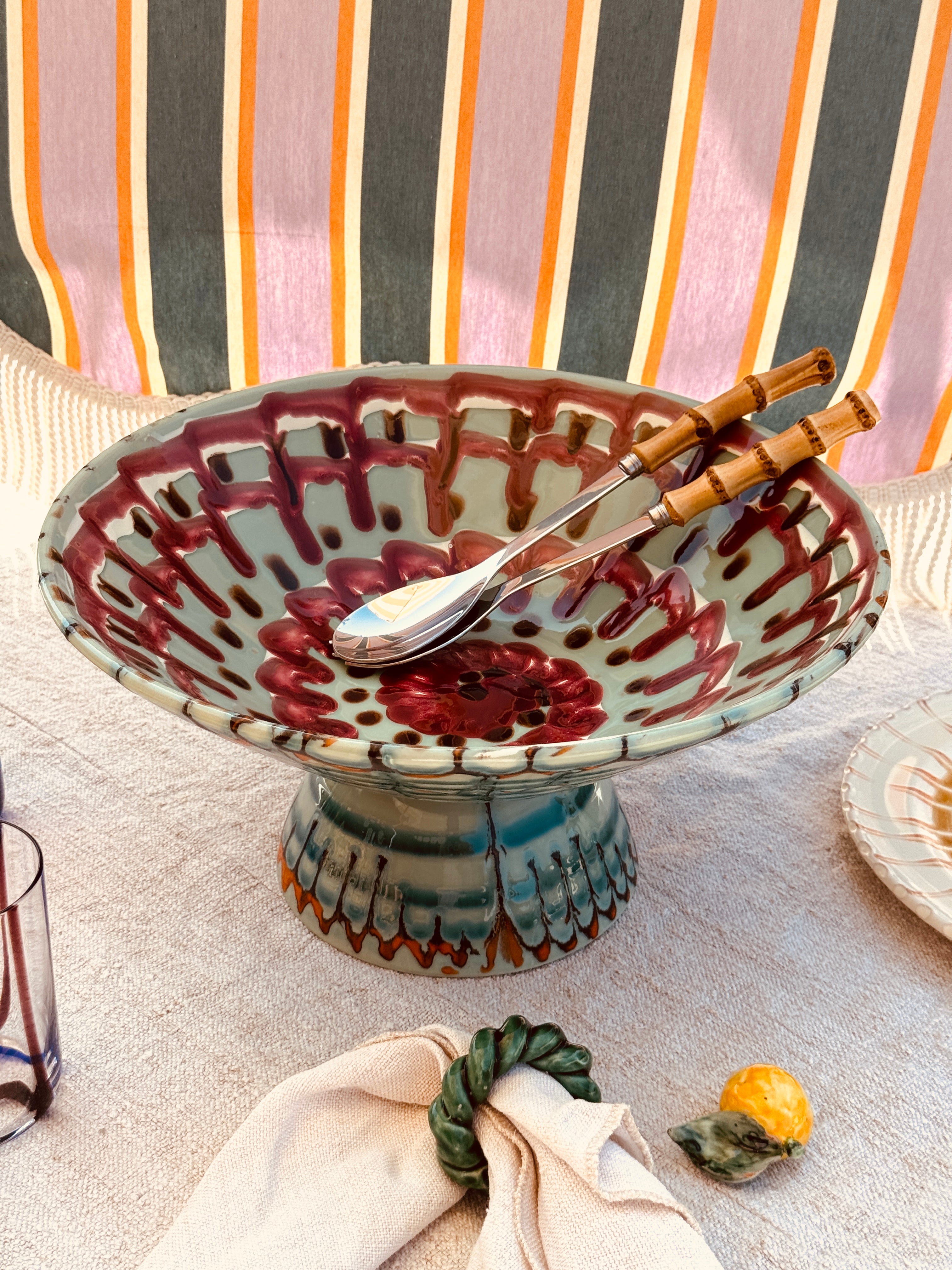 Unique Art Object – "Konic" Psychodelic High Bowl, 35 cm