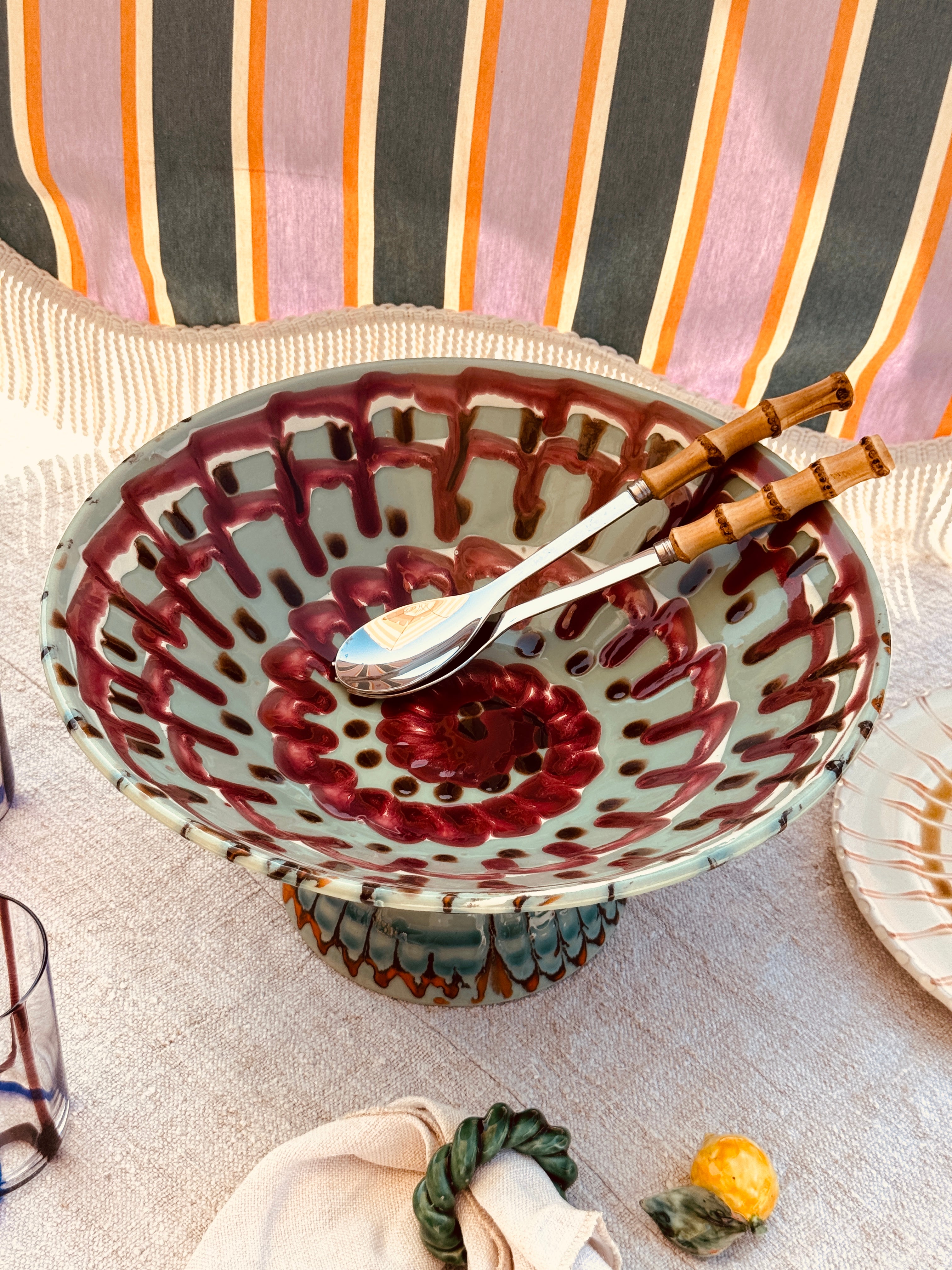 Unique Art Object – "Konic" Psychodelic High Bowl, 35 cm