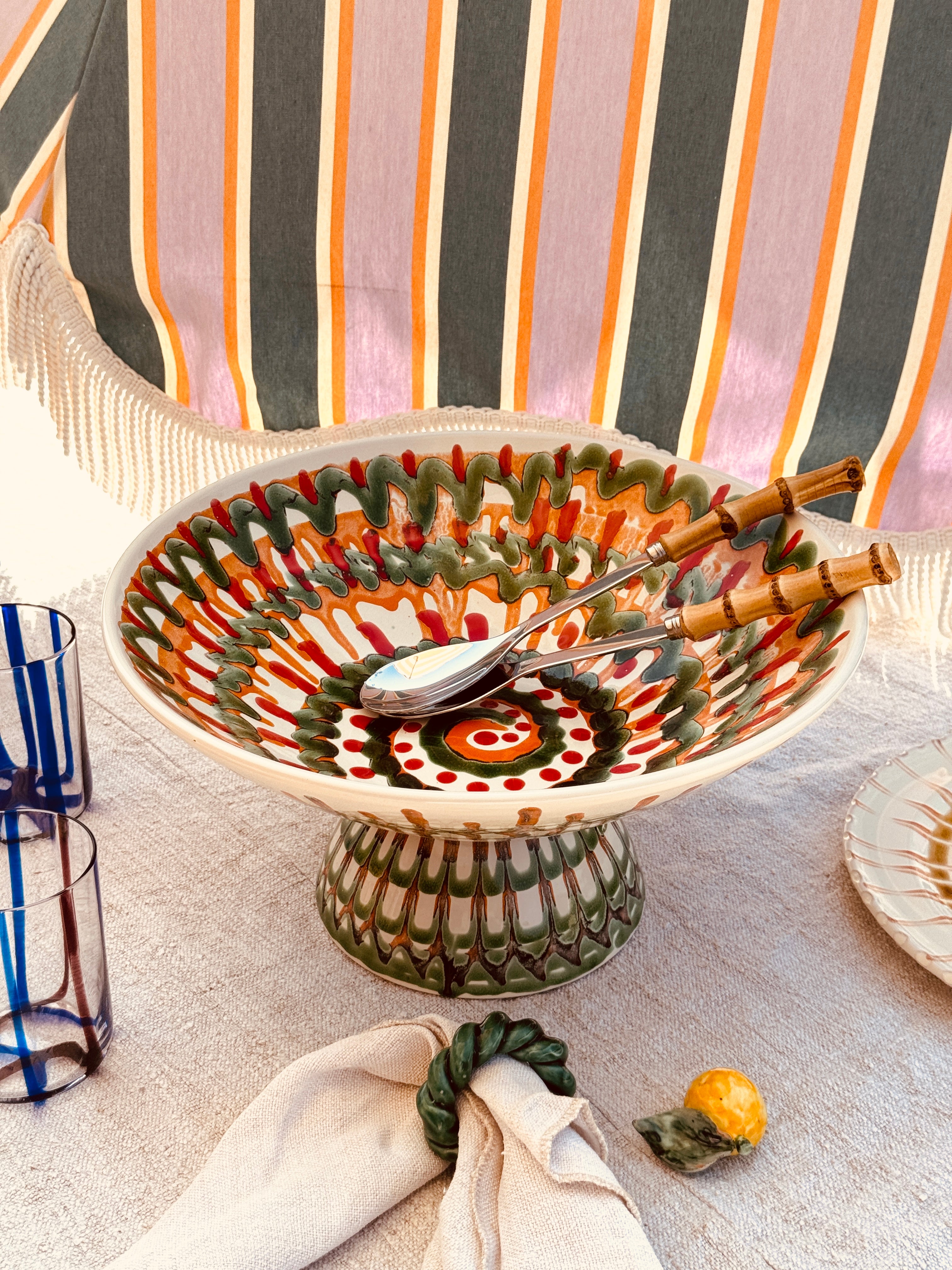 Unique Art Object – "Konic" Psychodelic High Bowl, 35 cm